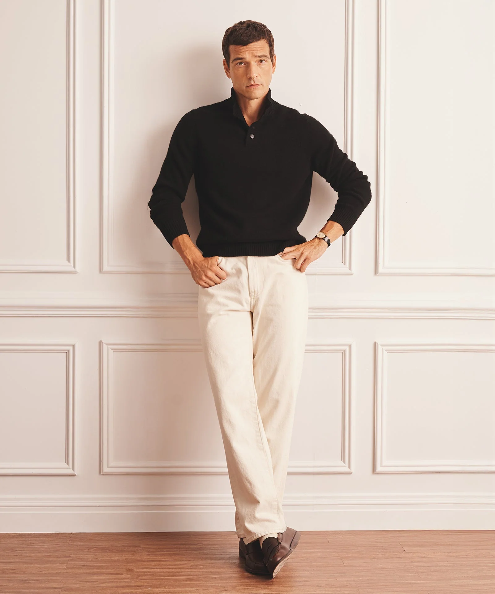 Luxe Cashmere Button Pullover Sweater - Image 10