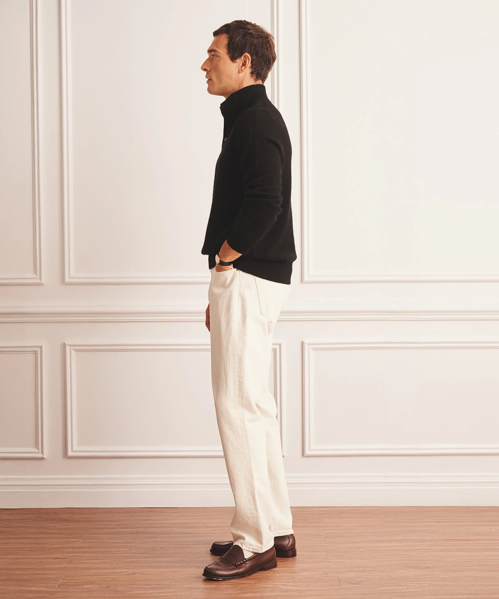 Luxe Cashmere Button Pullover Sweater - Image 12