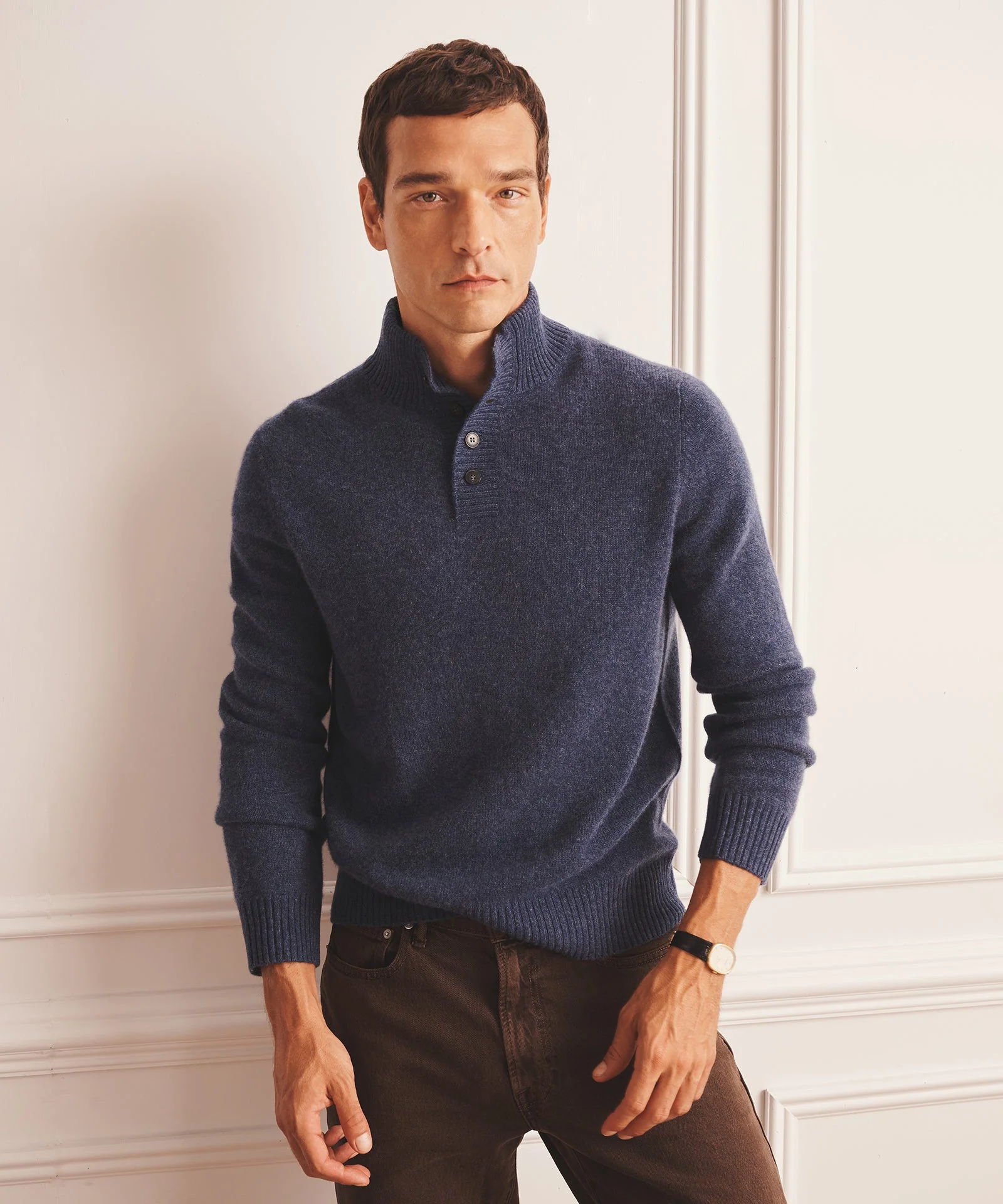 Luxe Cashmere Button Pullover Sweater - Image 14