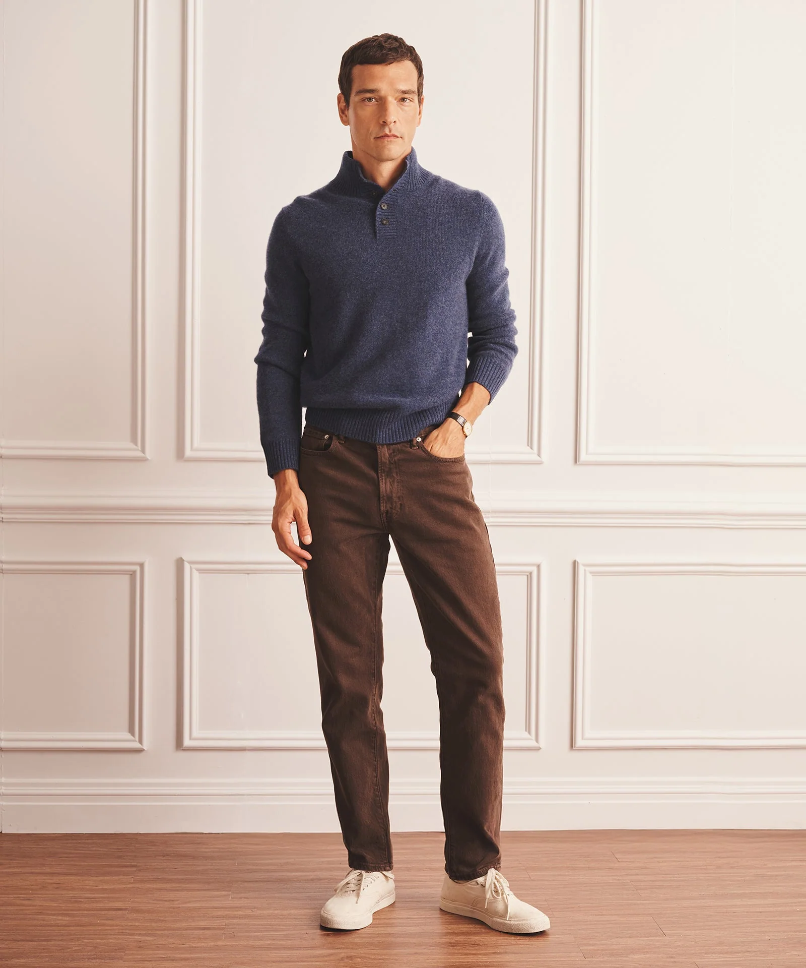 Luxe Cashmere Button Pullover Sweater - Image 15