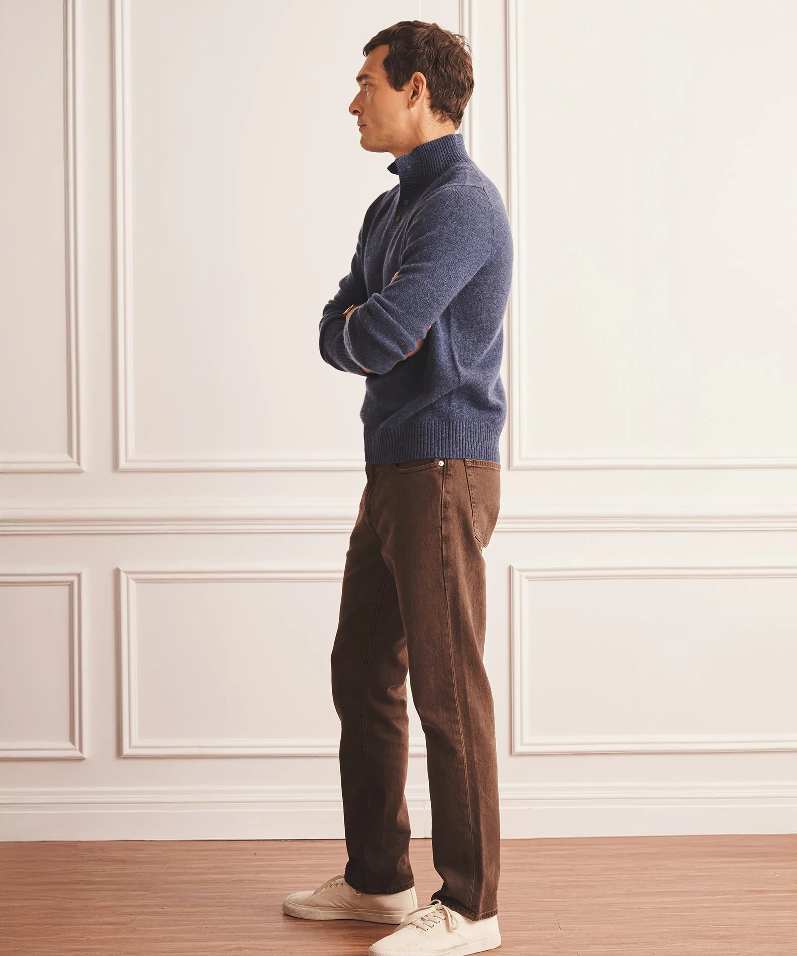 Luxe Cashmere Button Pullover Sweater - Image 17