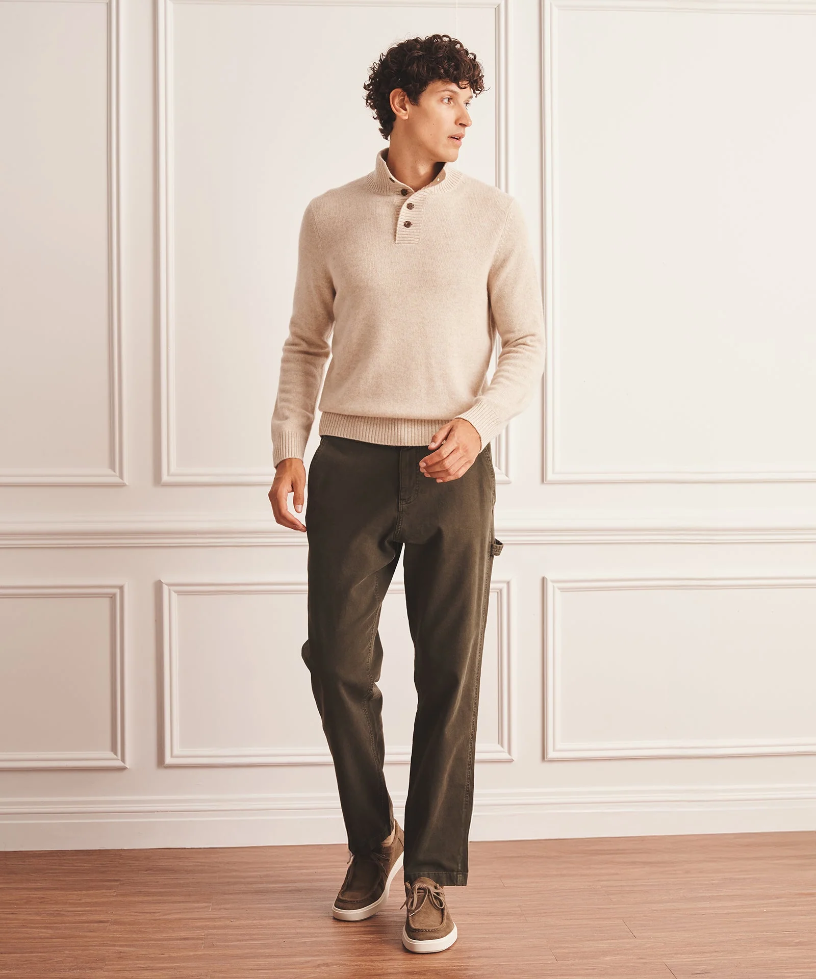 Luxe Cashmere Button Pullover Sweater - Image 23