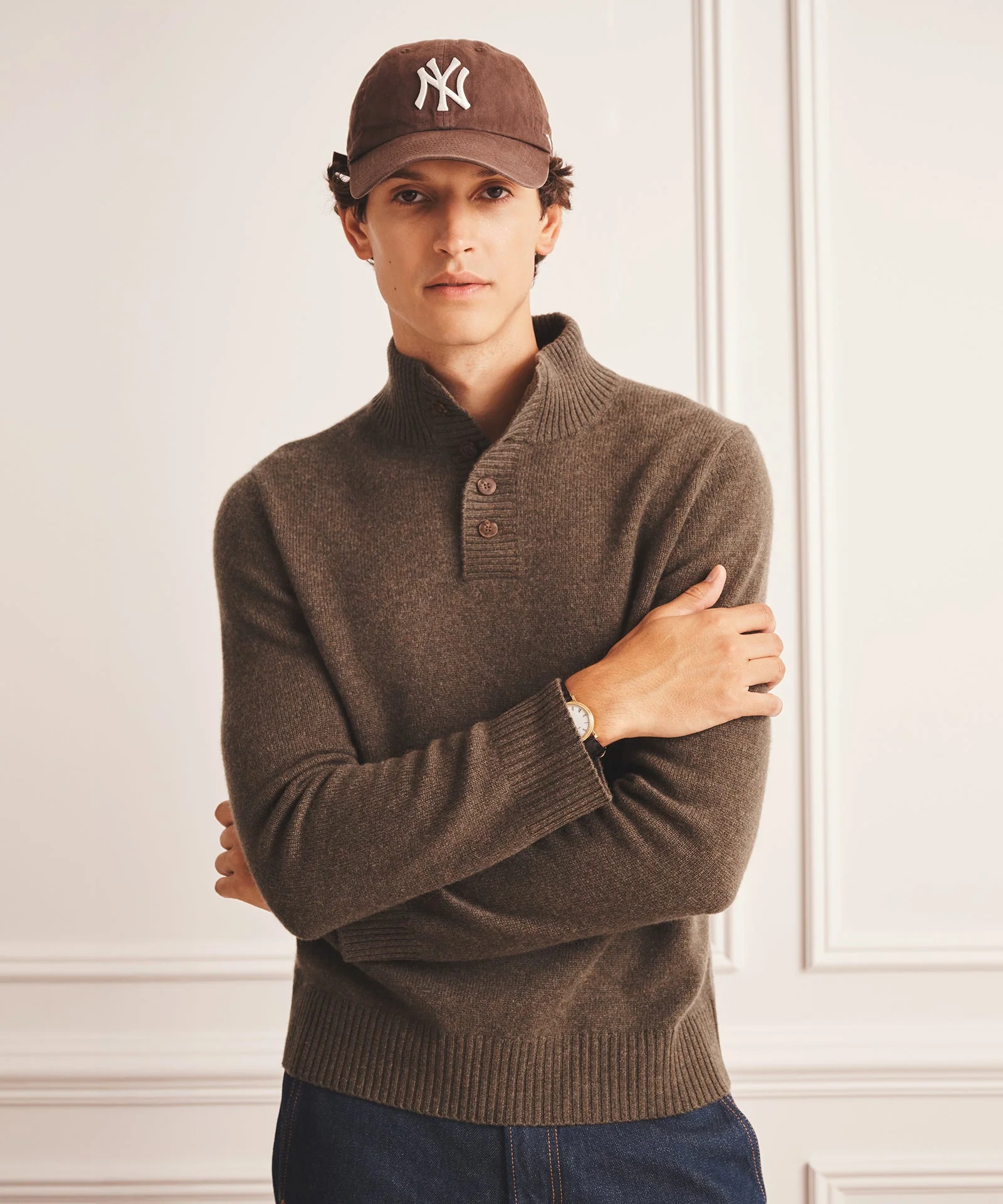 Luxe Cashmere Button Pullover Sweater - Image 6