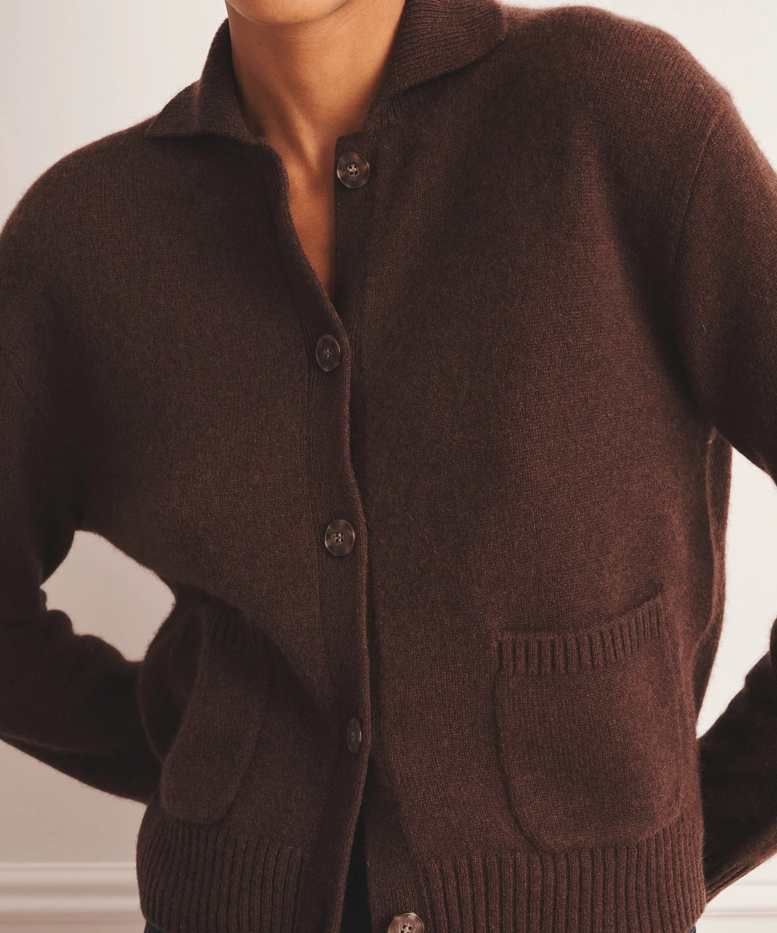 Collared Cashmere Cardigan - Image 14