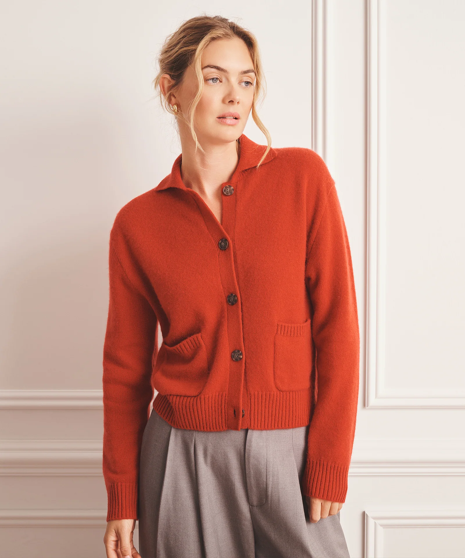 Collared Cashmere Cardigan - Image 17