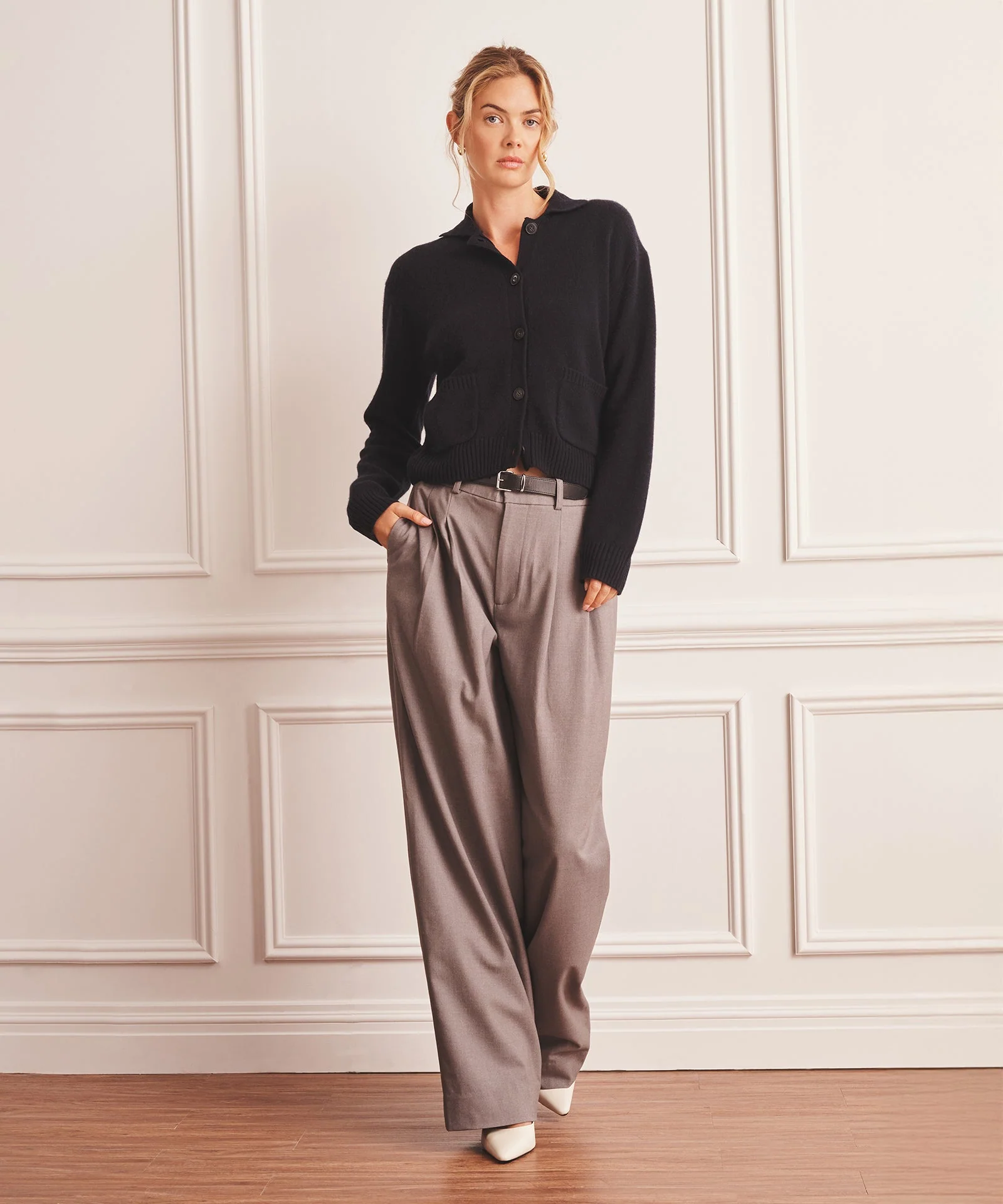 Collared Cashmere Cardigan - Image 4