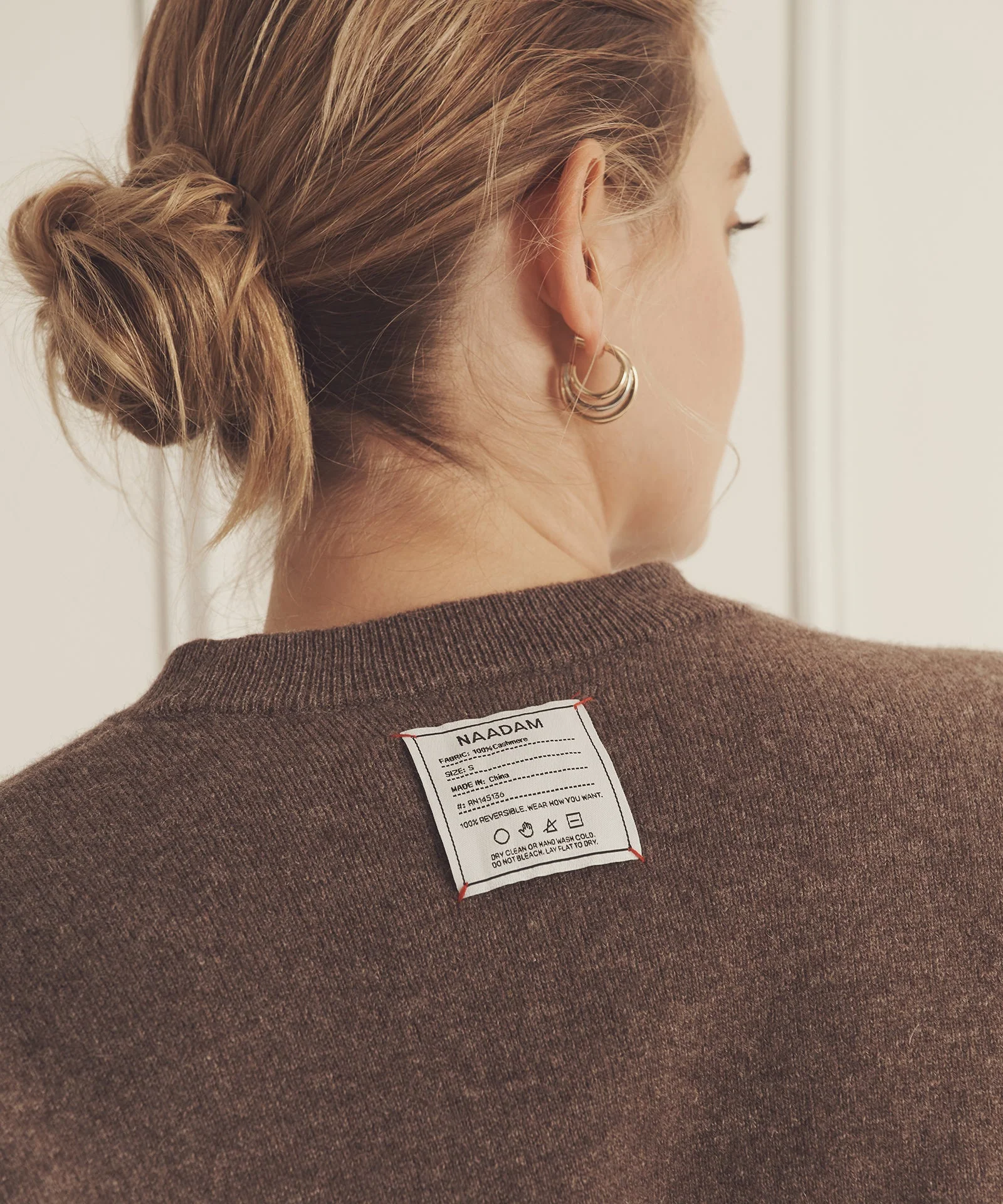 Super Luxe Cashmere Double Faced Crewneck - Image 3