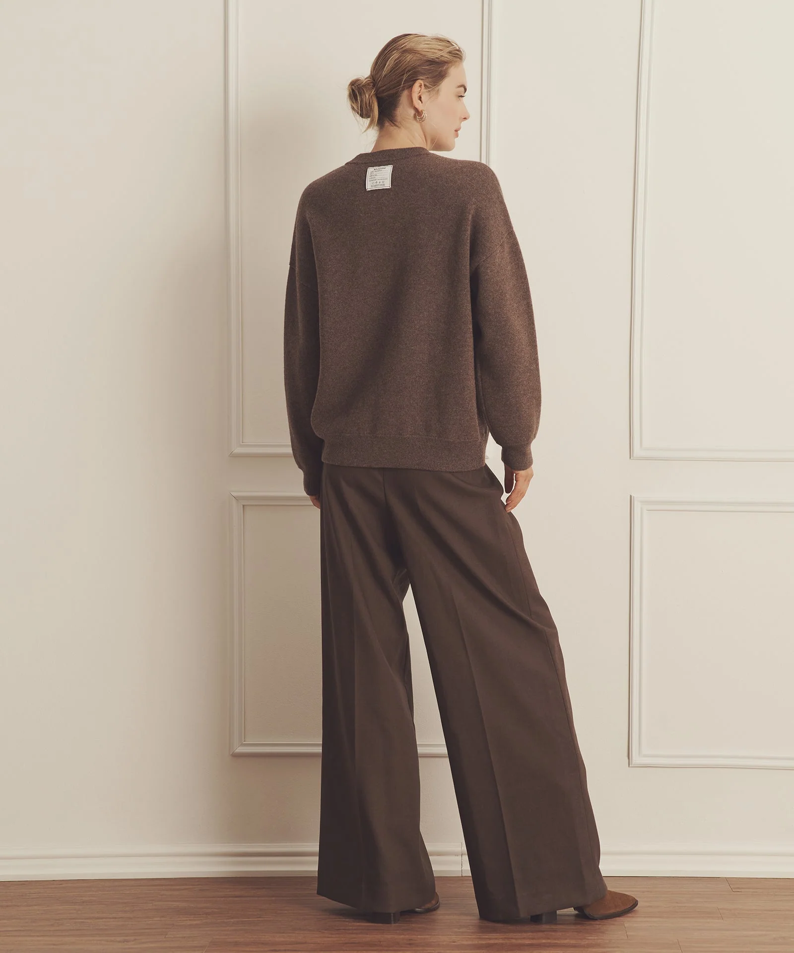 Super Luxe Cashmere Double Faced Crewneck - Image 6