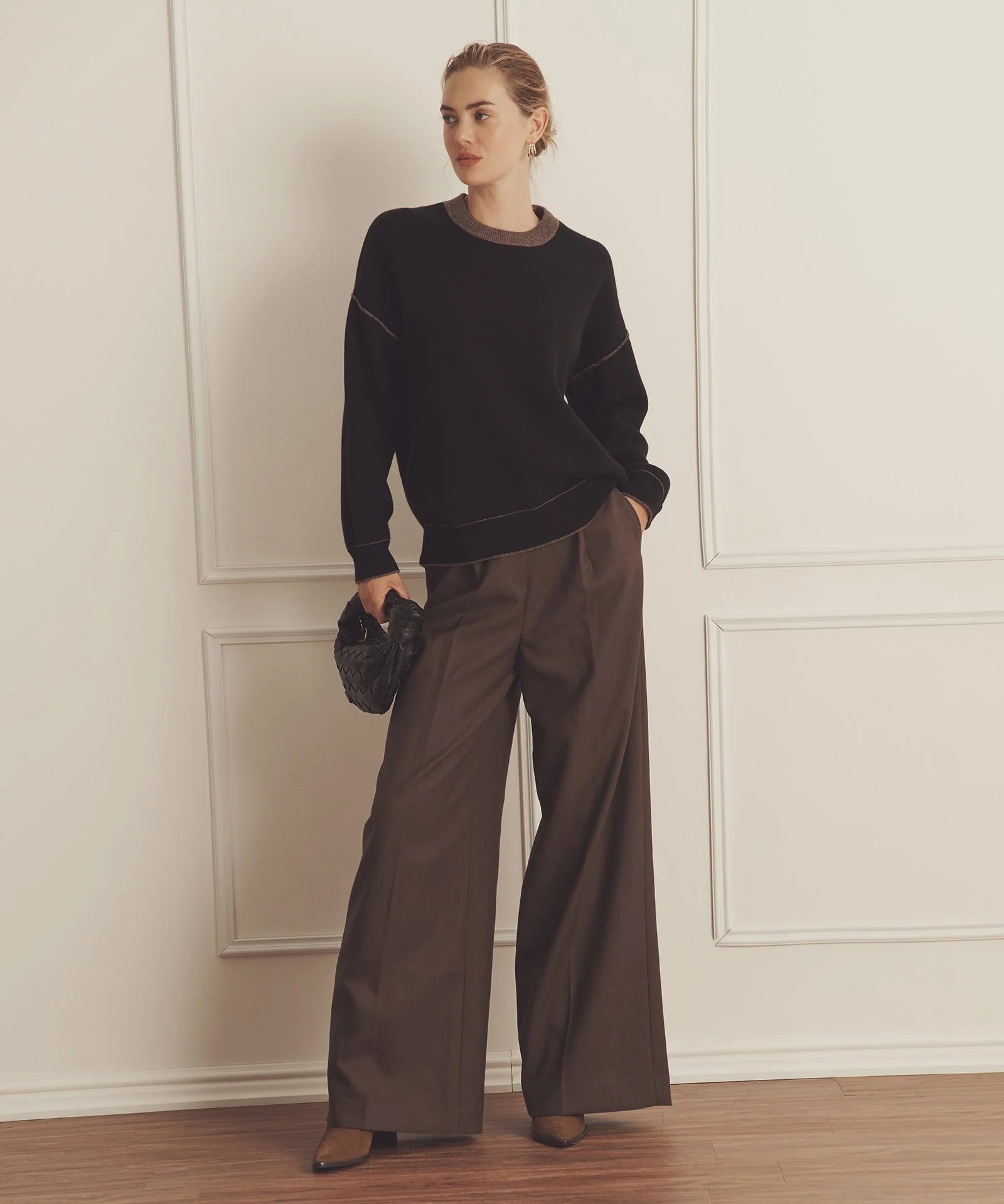 Super Luxe Cashmere Double Faced Crewneck - Image 8