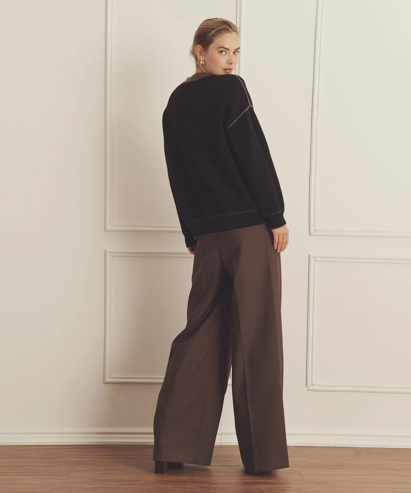 Super Luxe Cashmere Double Faced Crewneck - Image 9