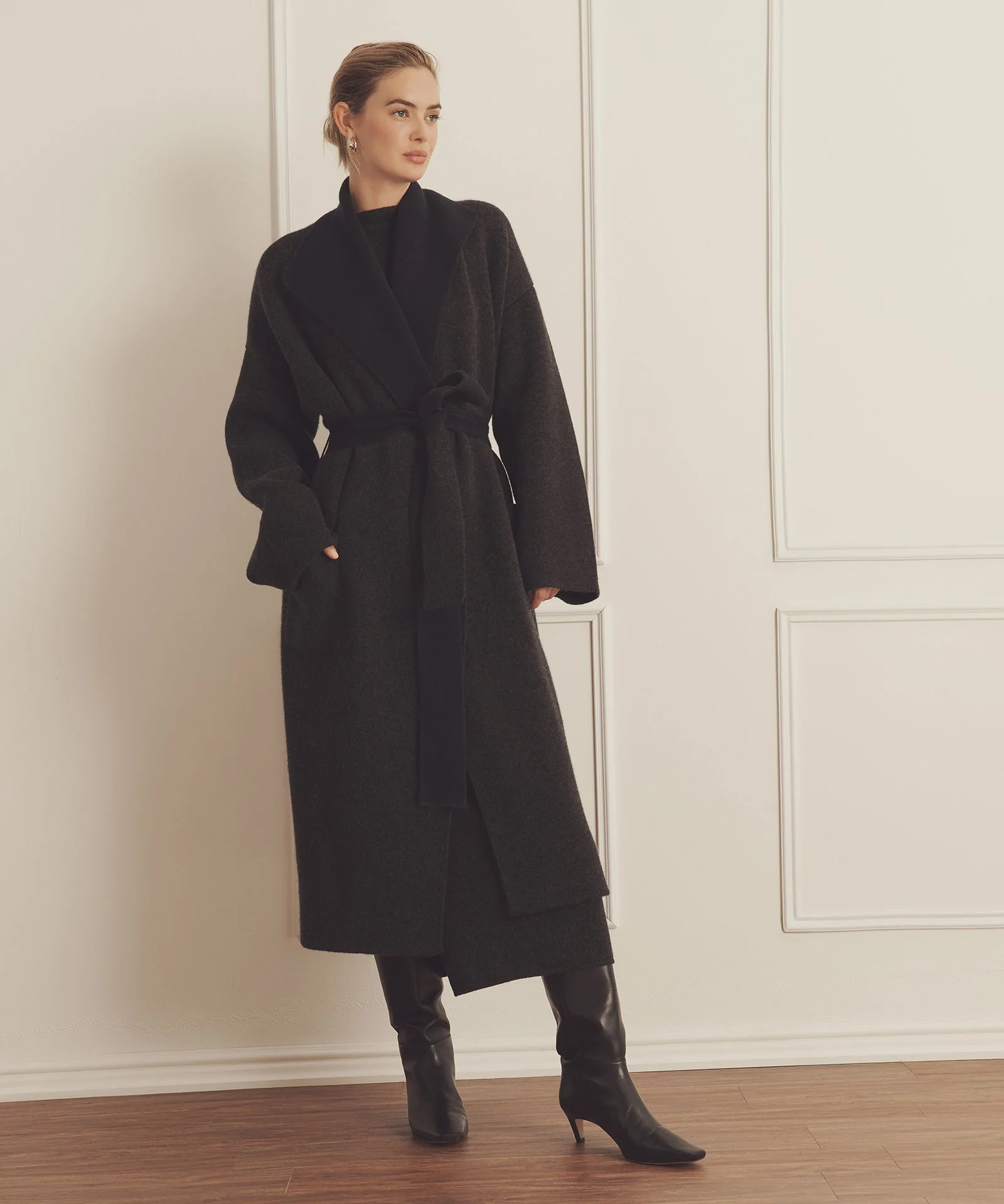 Super Luxe Cashmere Double Faced Coat - Image 11