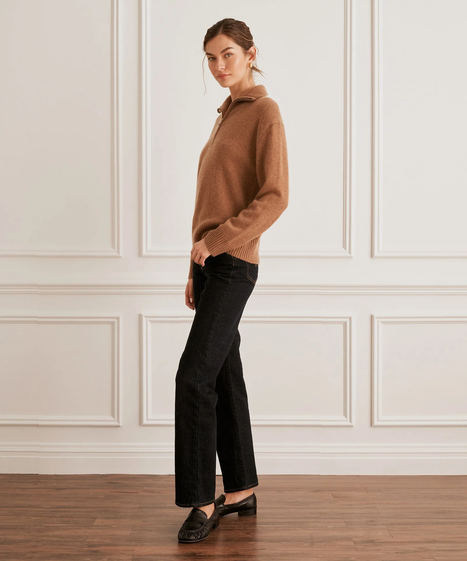 Luxe Cashmere High Neck Quarter Zip - Image 6