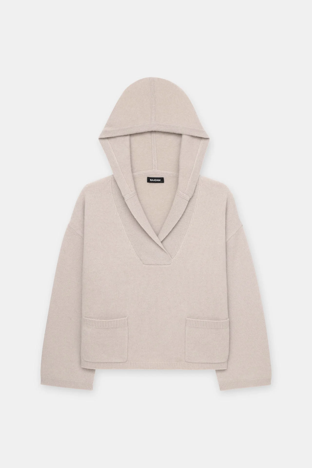 Luxe Cashmere Open Neck Hoodie - Image 17