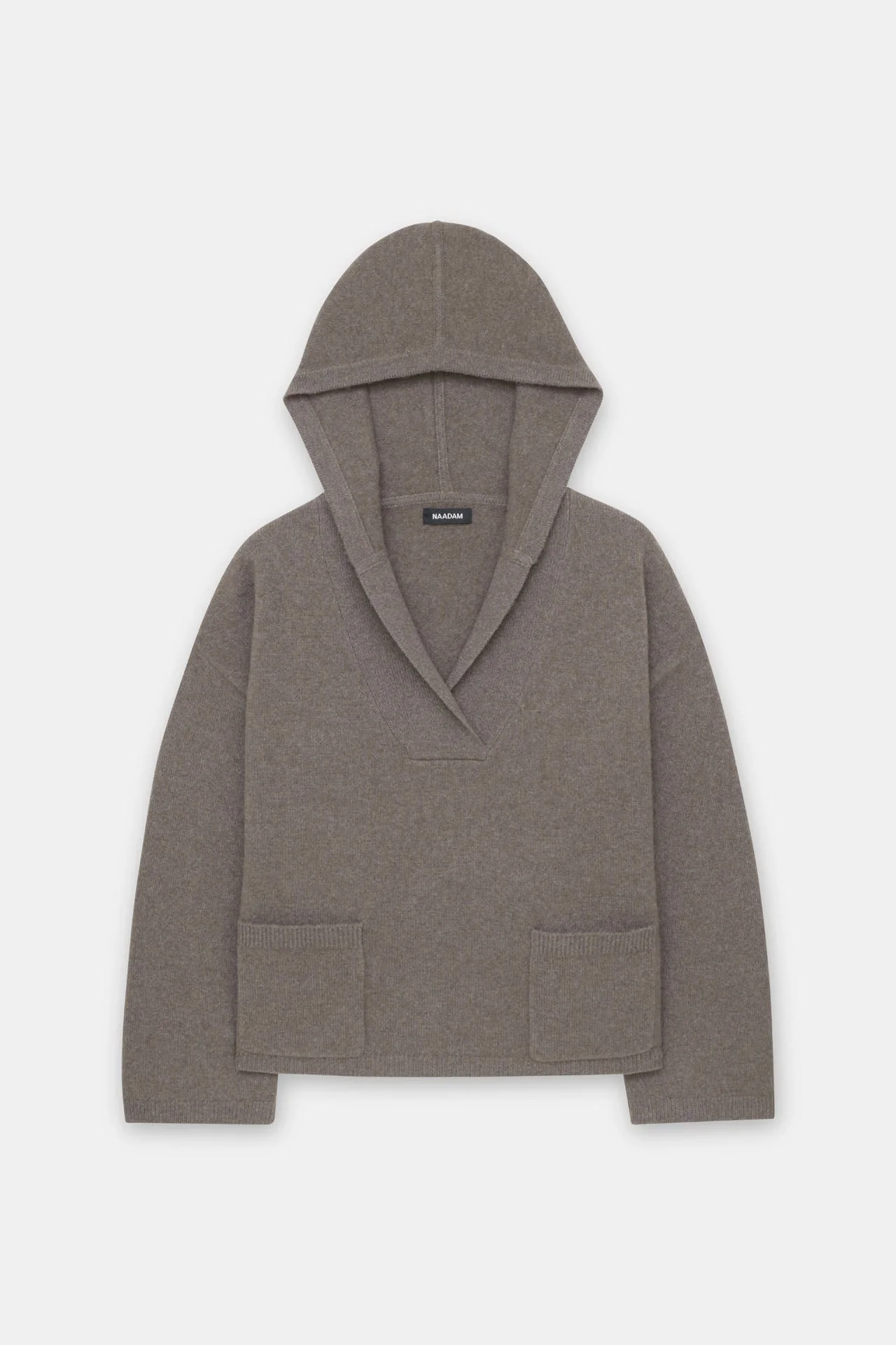 Luxe Cashmere Open Neck Hoodie - Image 19