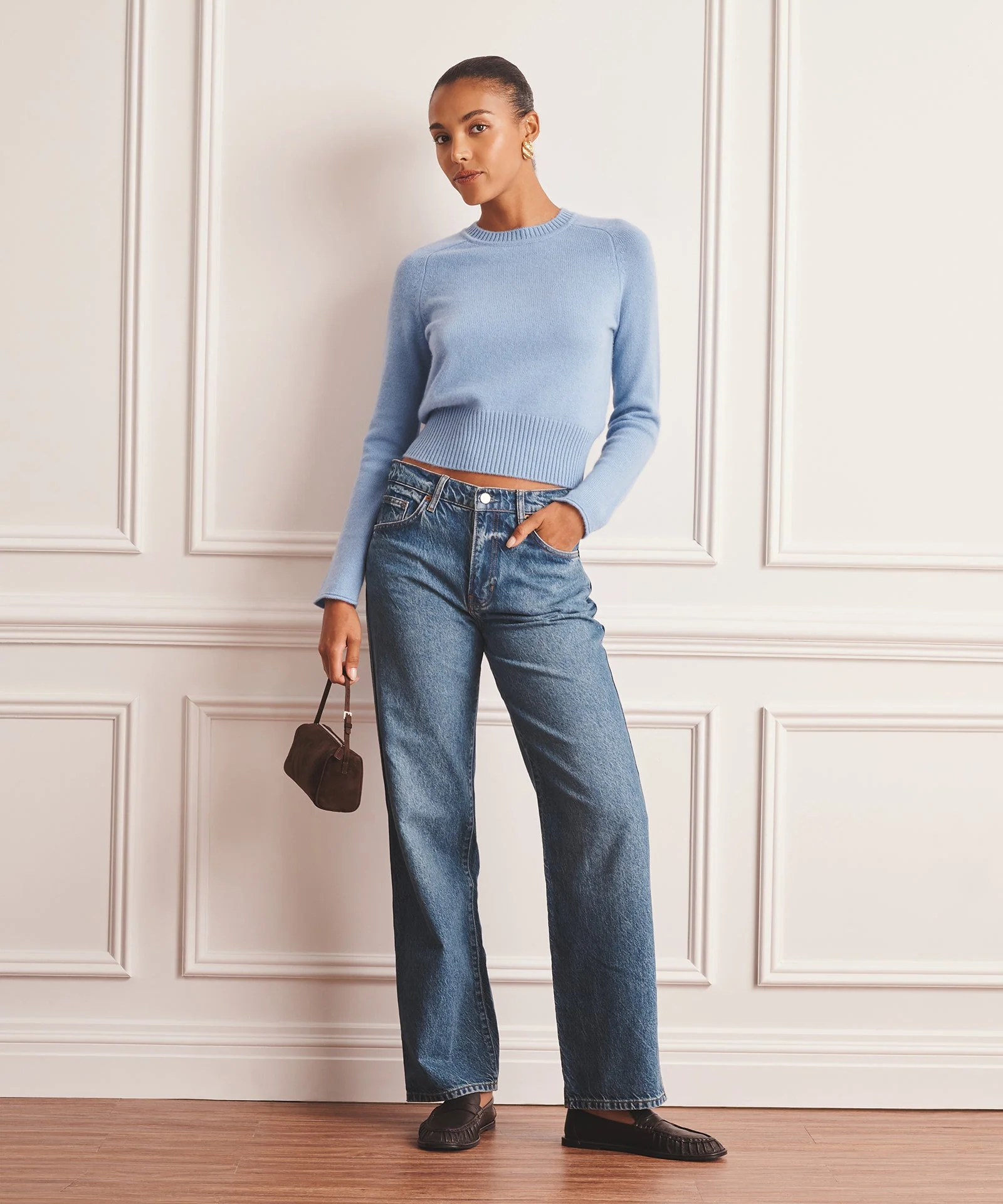 Saddle Cashmere Crewneck Sweater - Image 10