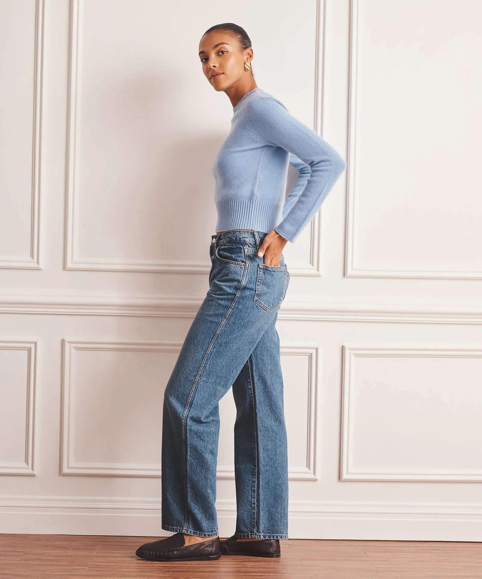 Saddle Cashmere Crewneck Sweater - Image 11