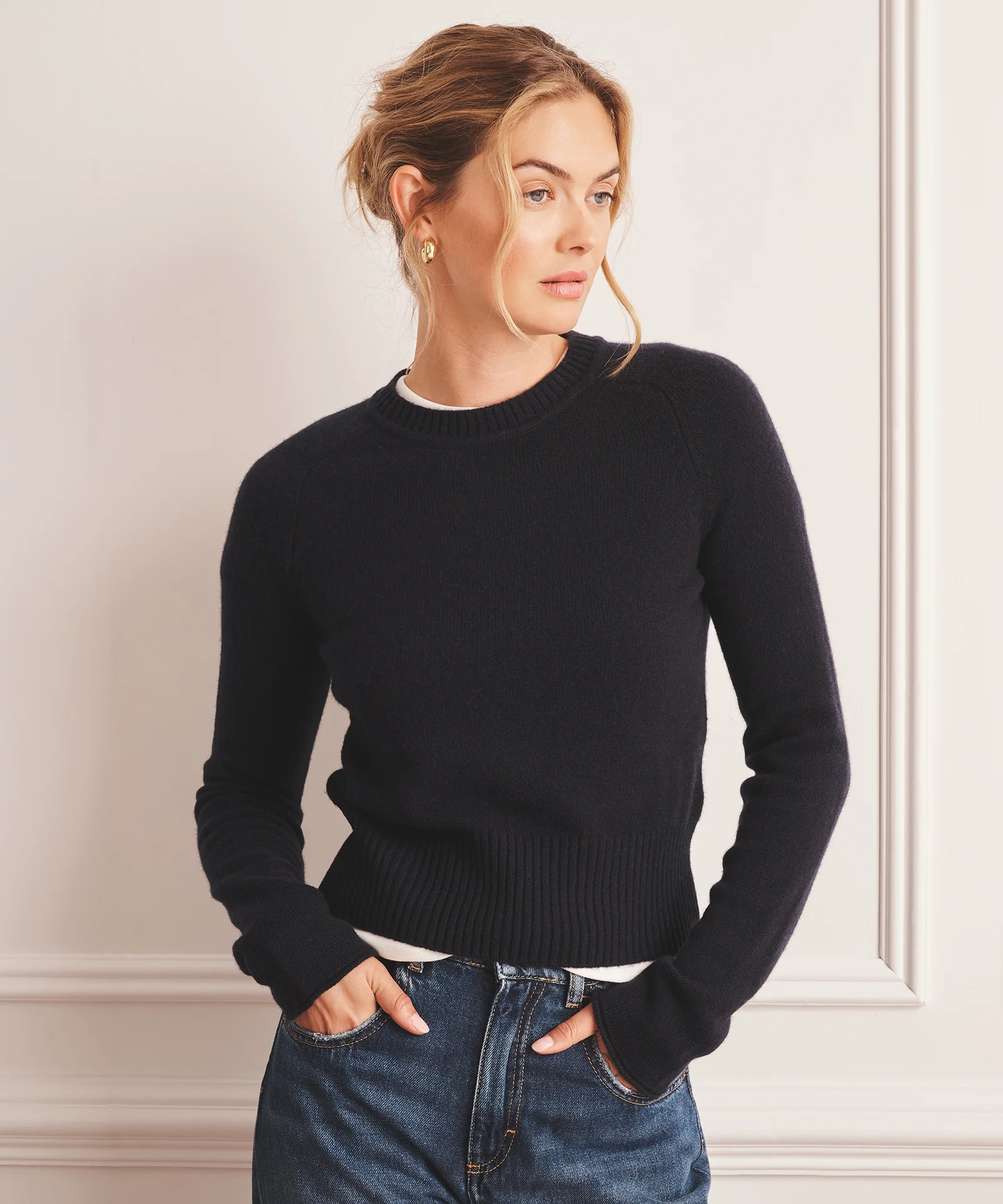 Saddle Cashmere Crewneck Sweater - Image 13