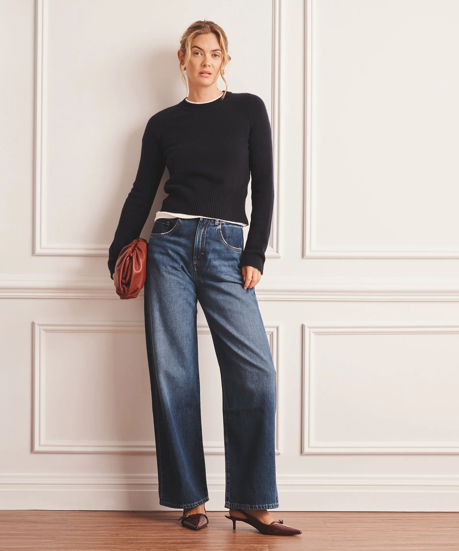 Saddle Cashmere Crewneck Sweater - Image 15