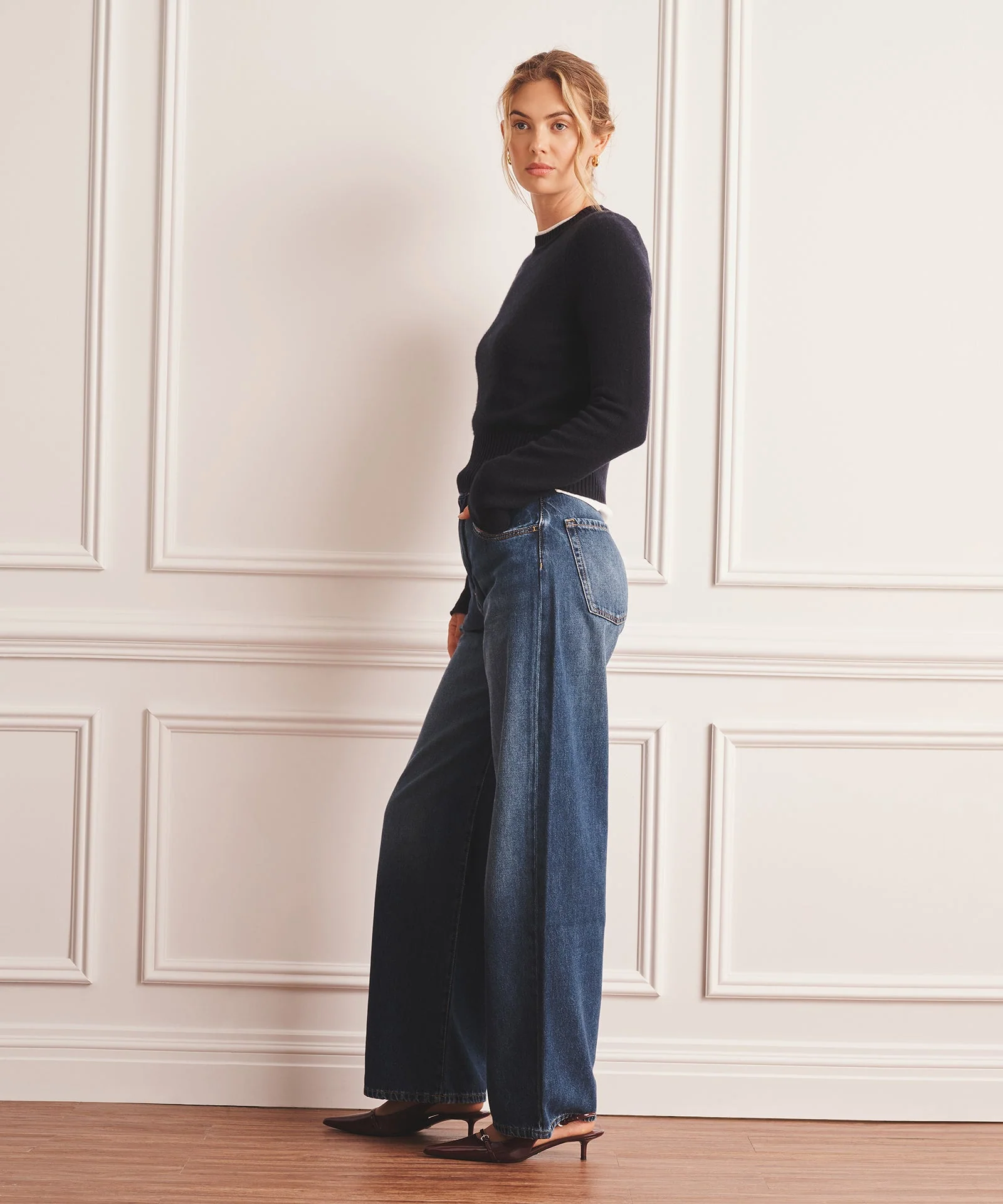Saddle Cashmere Crewneck Sweater - Image 16