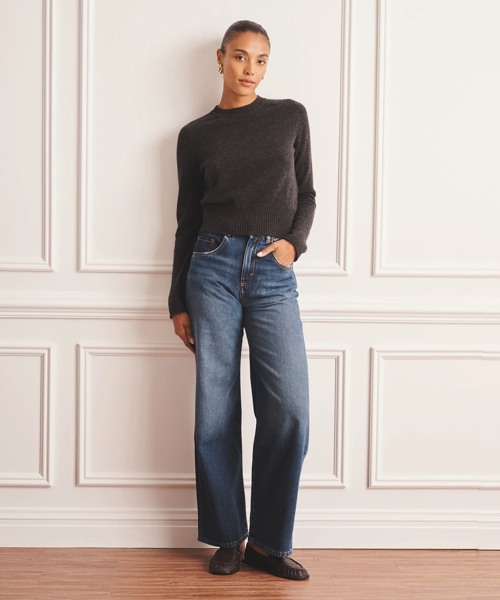 Saddle Cashmere Crewneck Sweater - Image 19