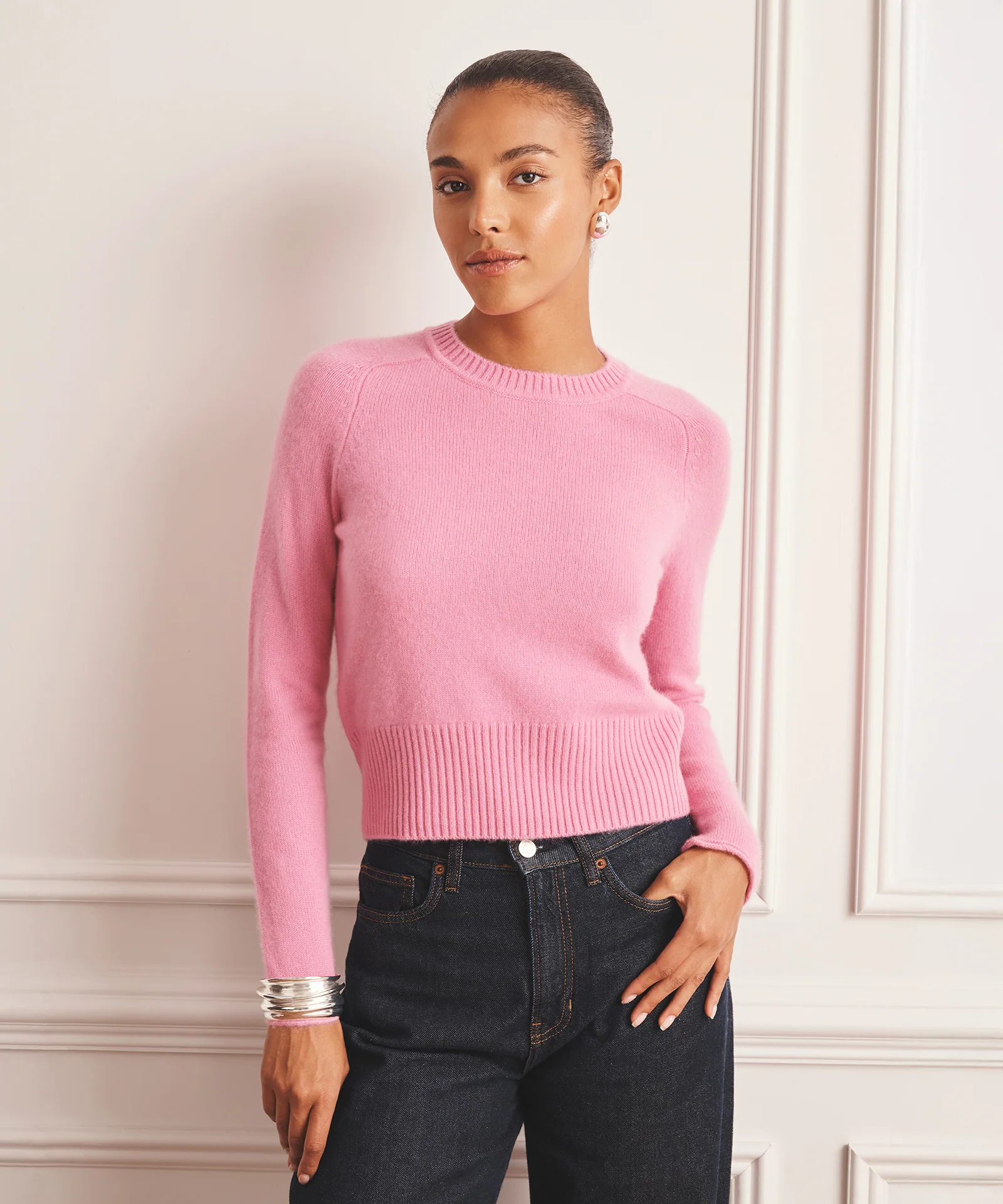 Saddle Cashmere Crewneck Sweater - Image 23