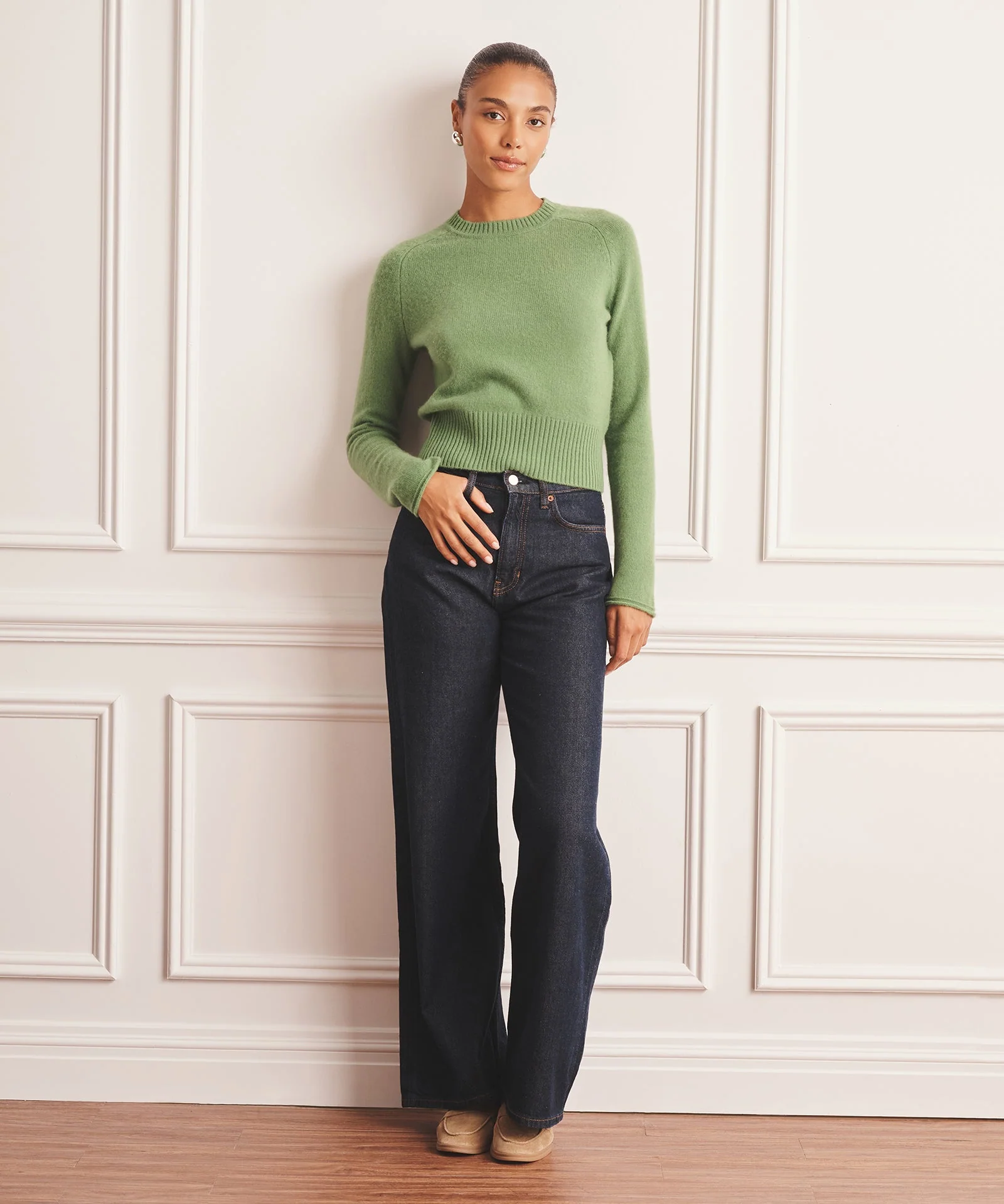 Saddle Cashmere Crewneck Sweater - Image 32