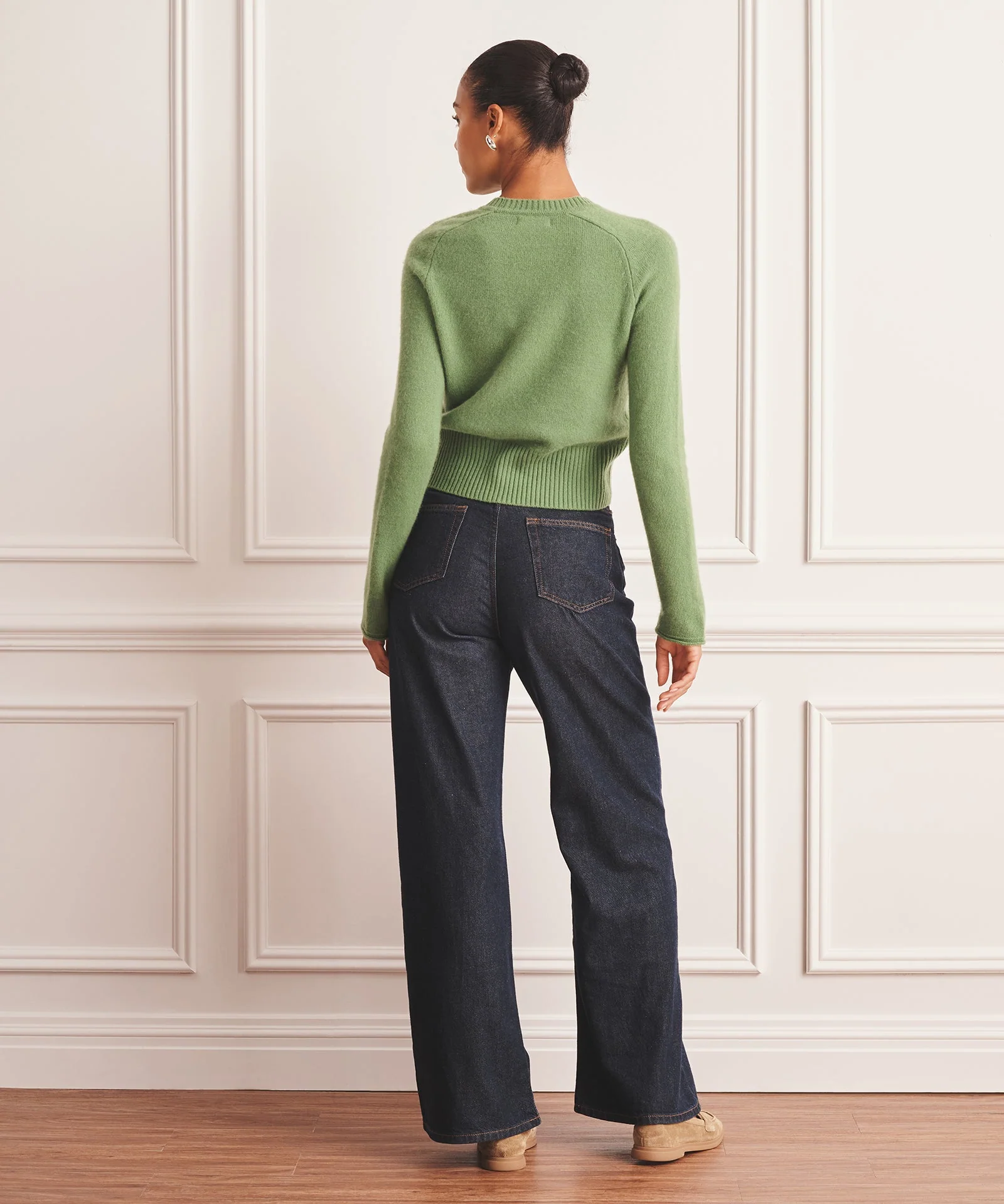 Saddle Cashmere Crewneck Sweater - Image 35