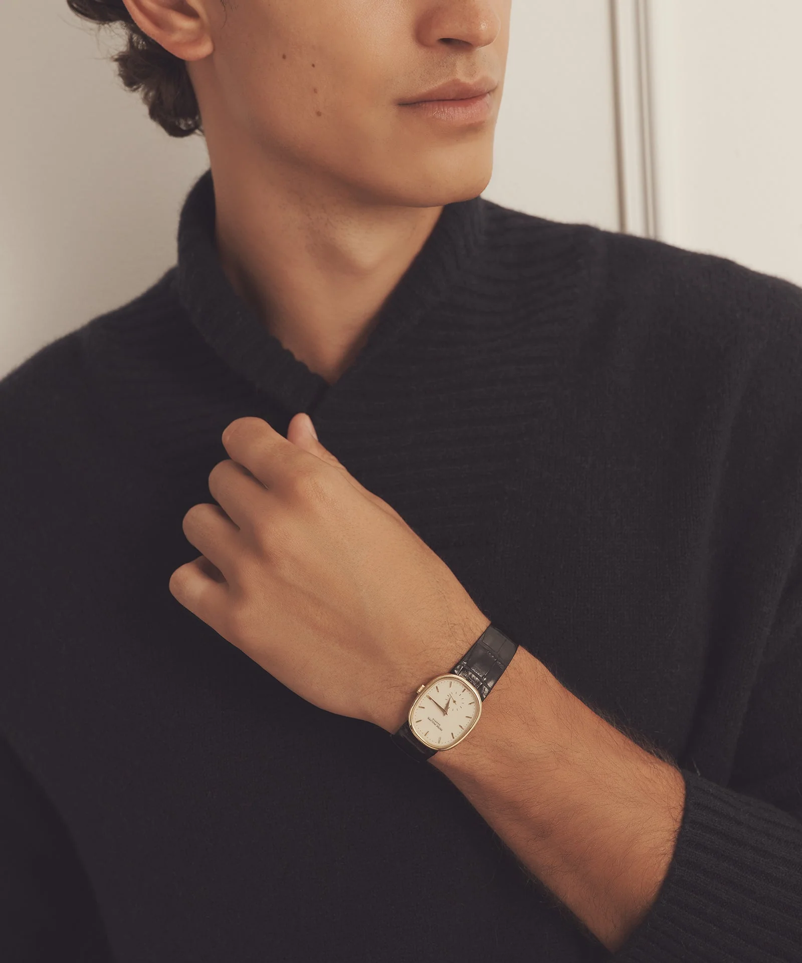 Luxe Cashmere Shawl Collar Pullover - Image 11