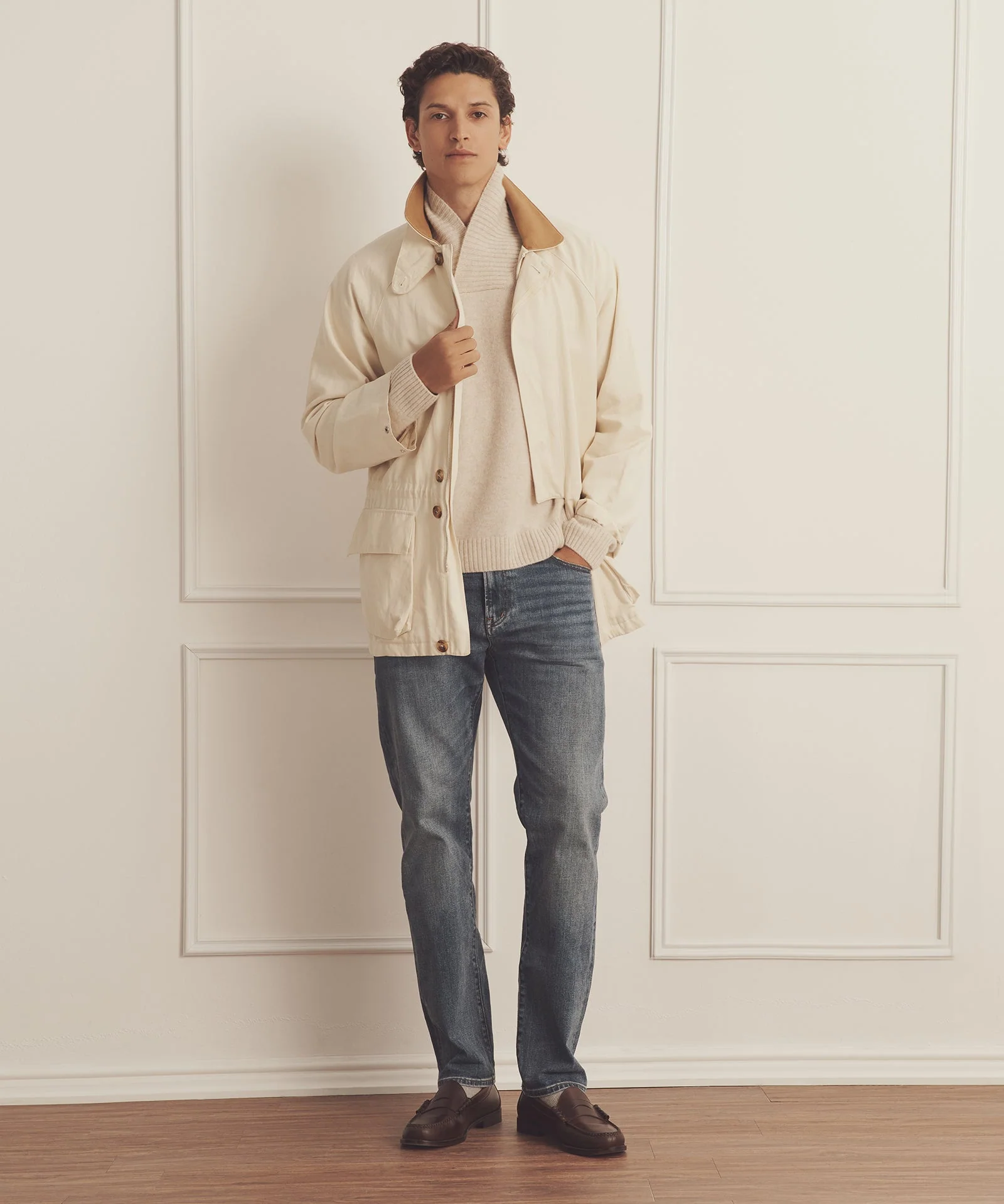 Luxe Cashmere Shawl Collar Pullover - Image 5