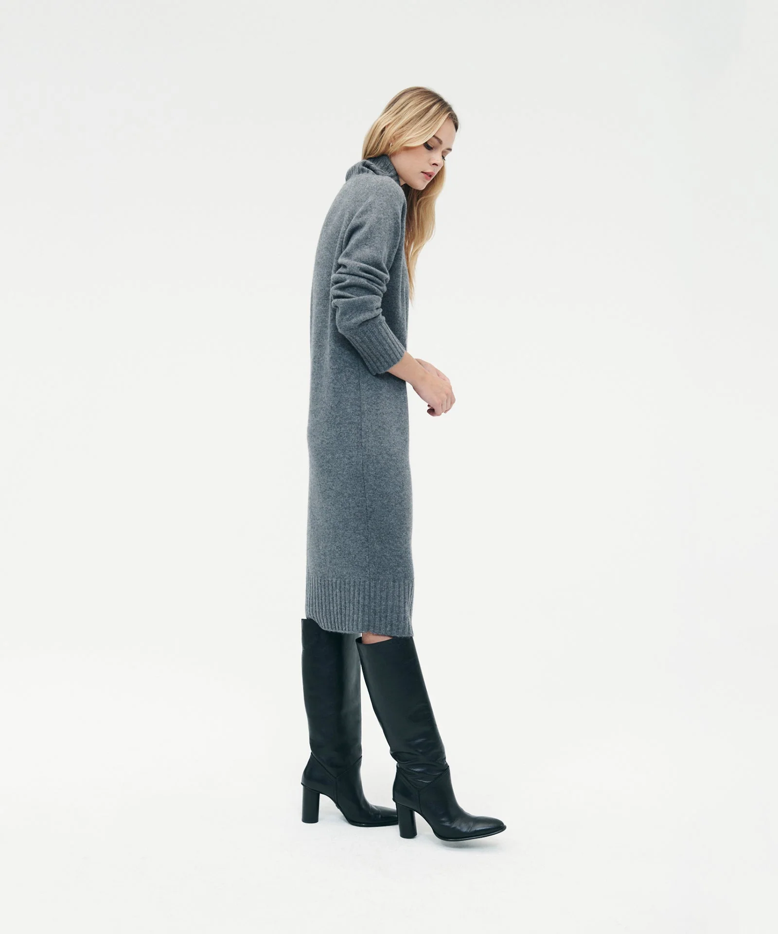 Luxe Cashmere Turtleneck Dress - Image 11