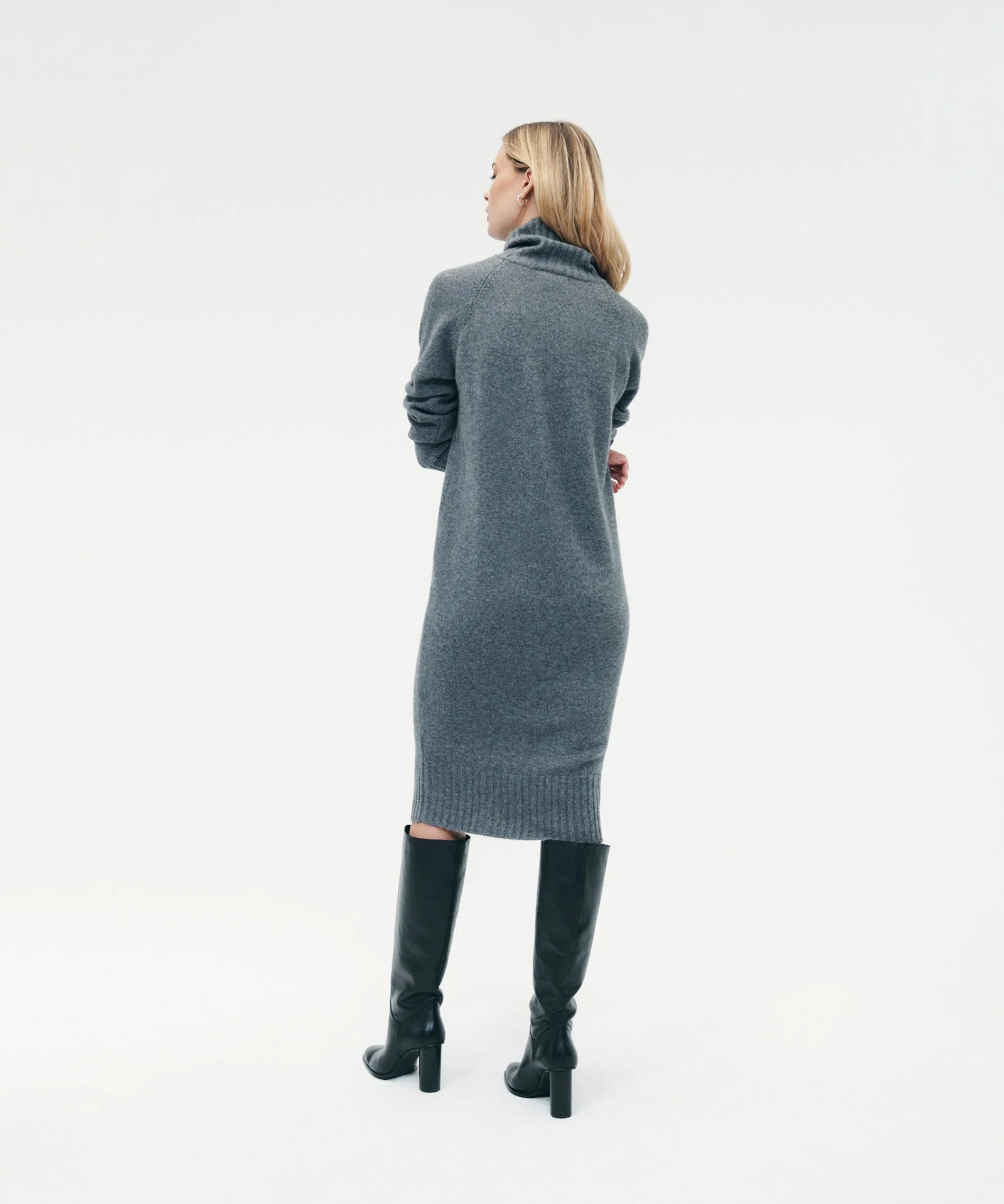 Luxe Cashmere Turtleneck Dress - Image 12