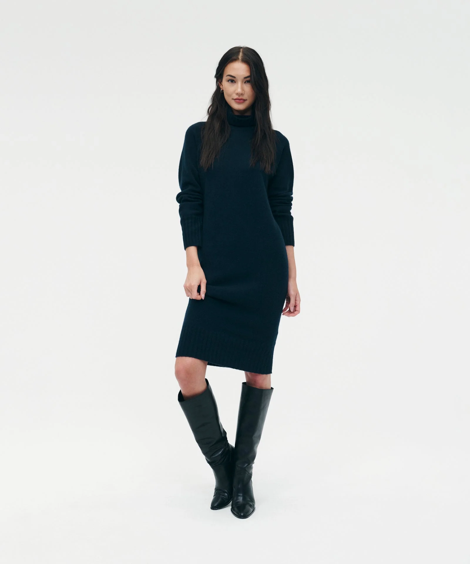Luxe Cashmere Turtleneck Dress - Image 14