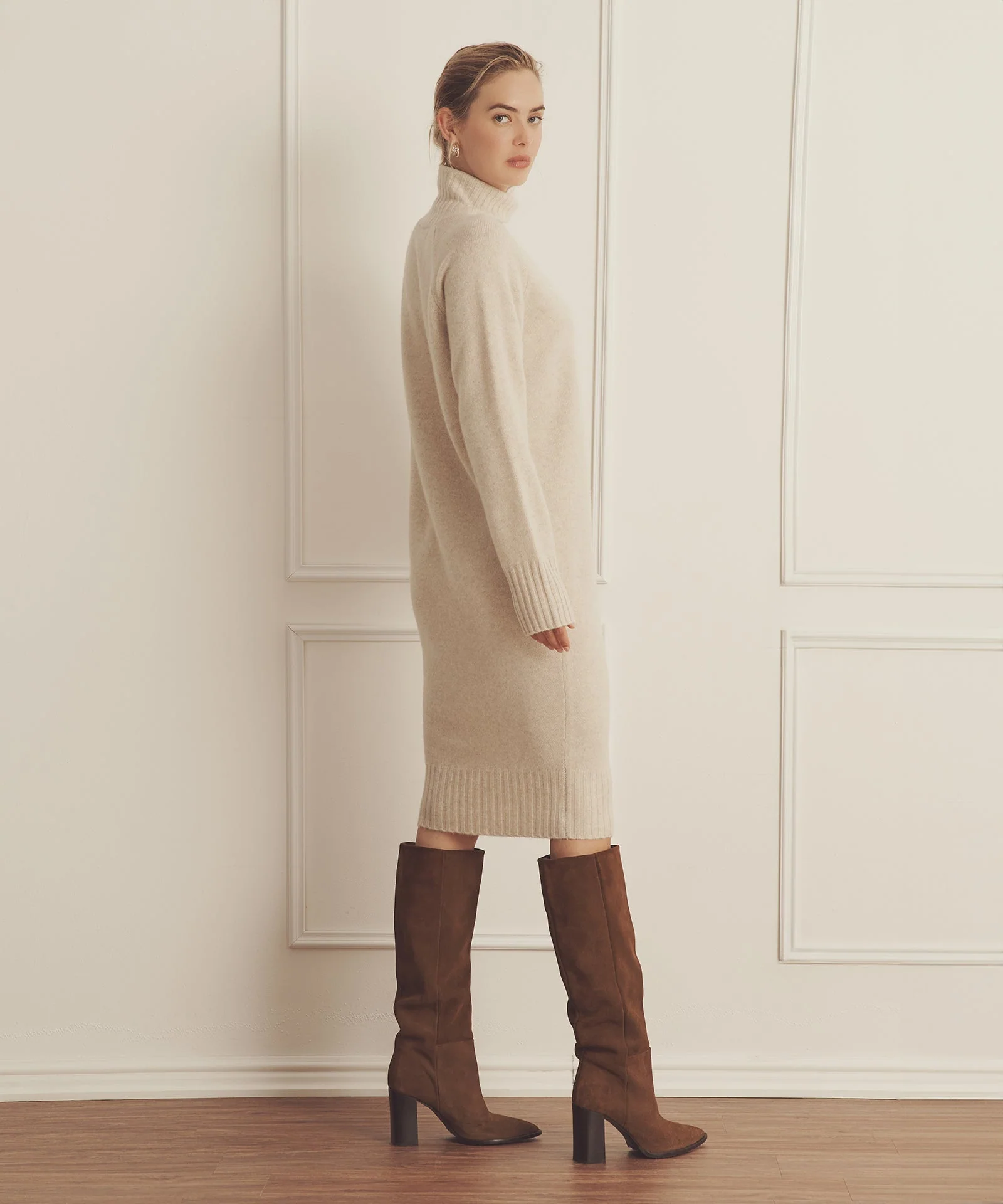 Luxe Cashmere Turtleneck Dress - Image 19