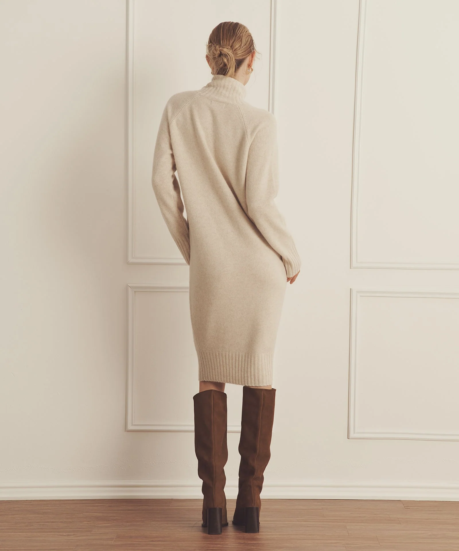 Luxe Cashmere Turtleneck Dress - Image 20