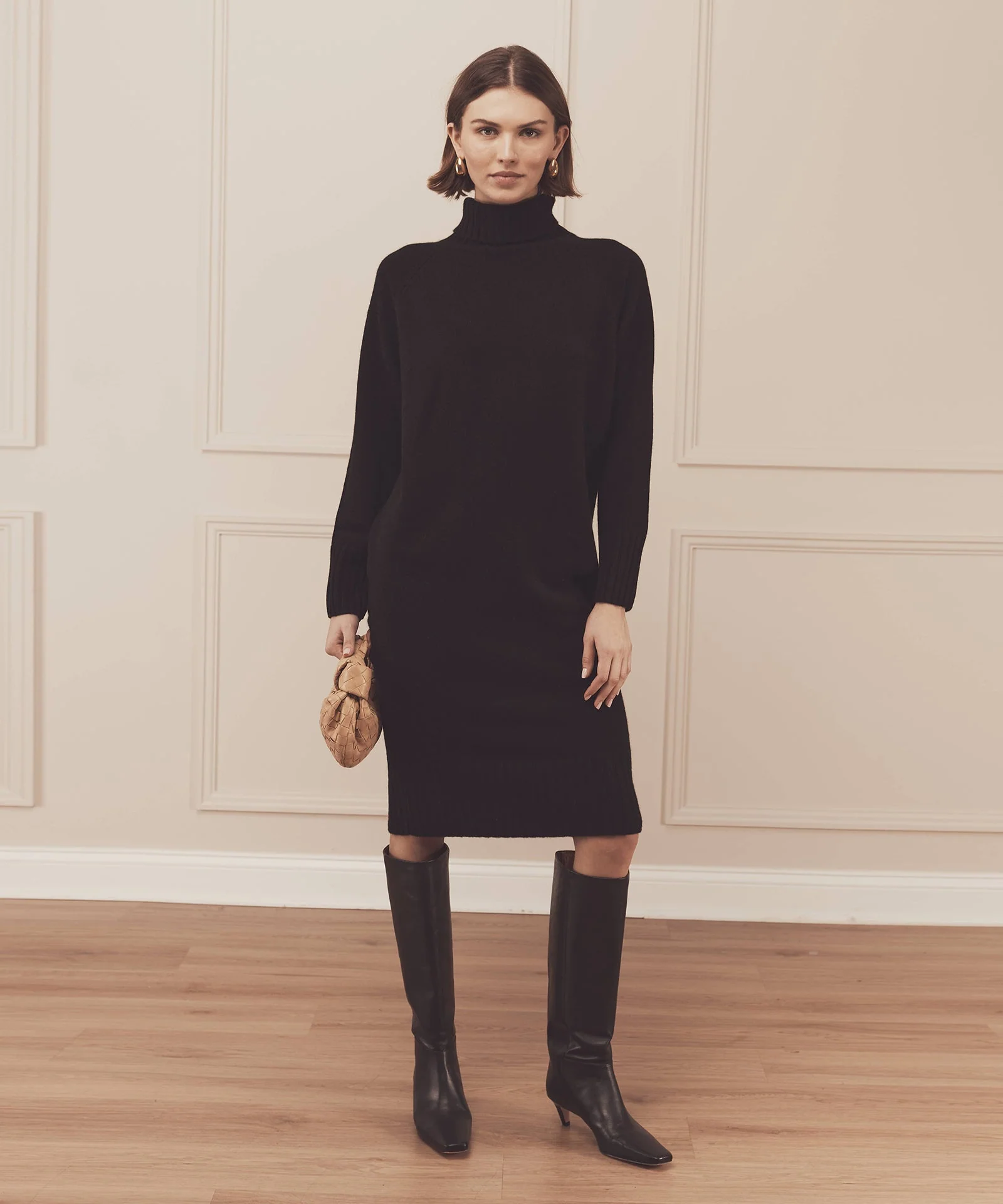 Luxe Cashmere Turtleneck Dress - Image 22
