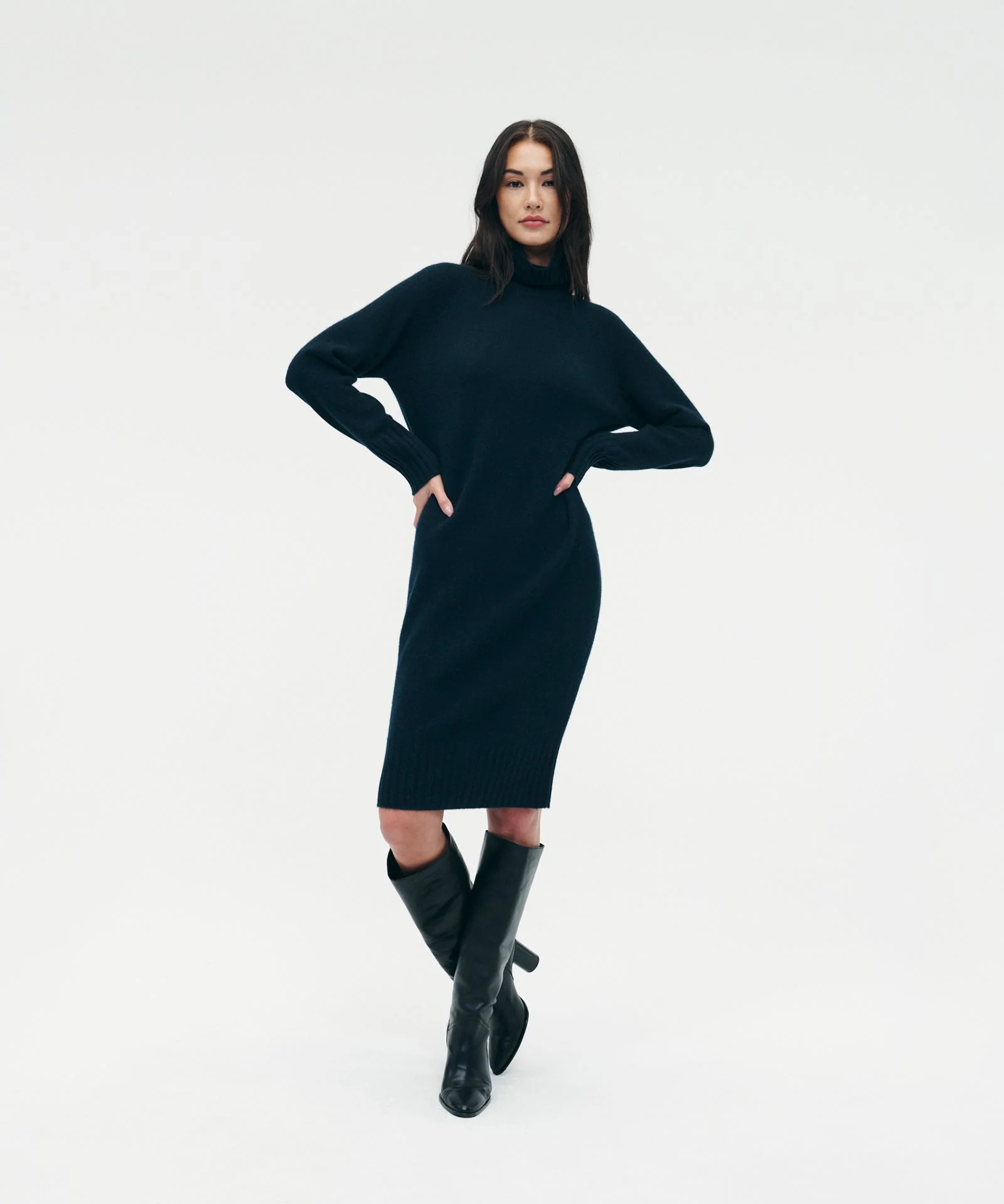 Luxe Cashmere Turtleneck Dress - Image 4