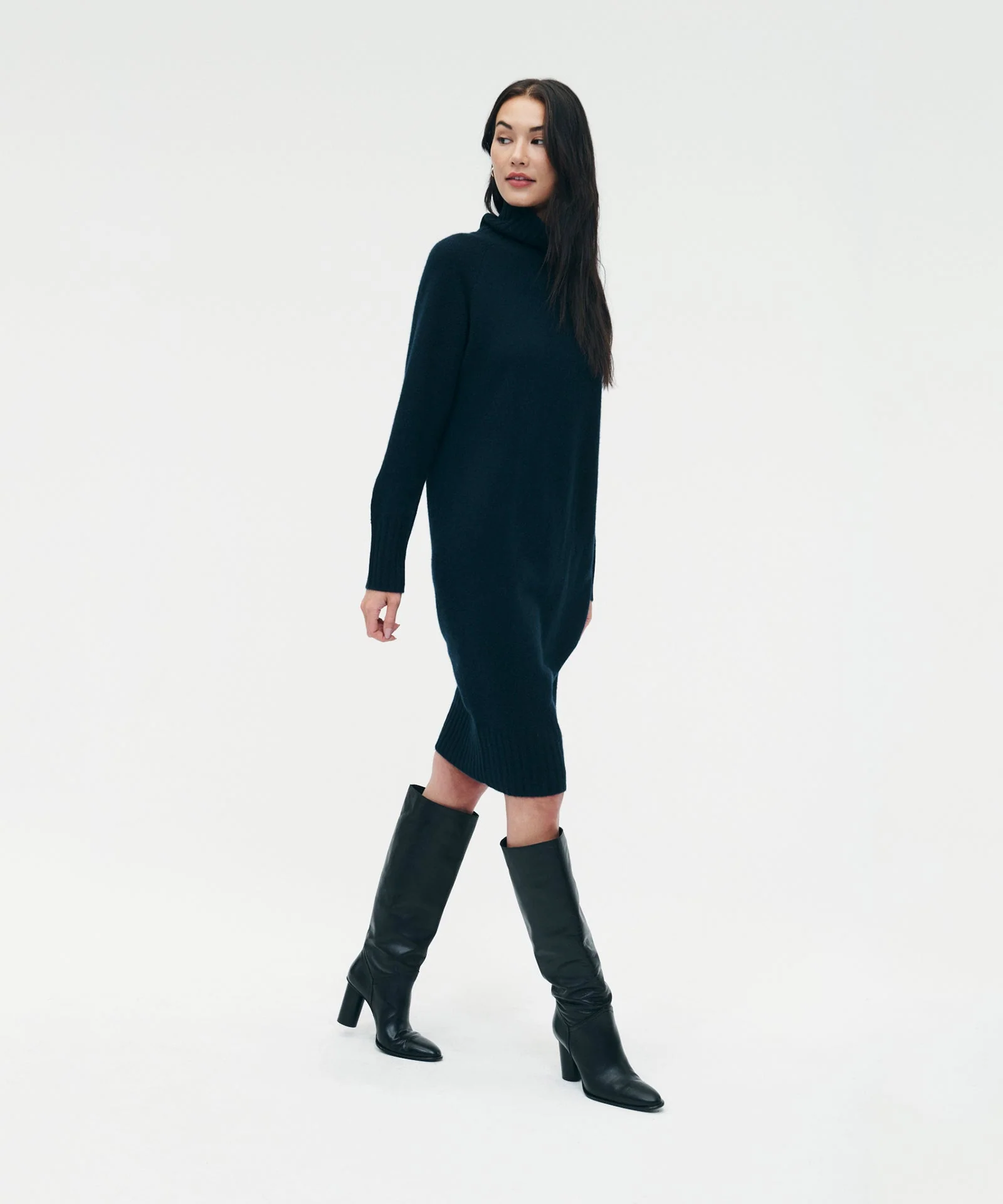 Luxe Cashmere Turtleneck Dress - Image 6