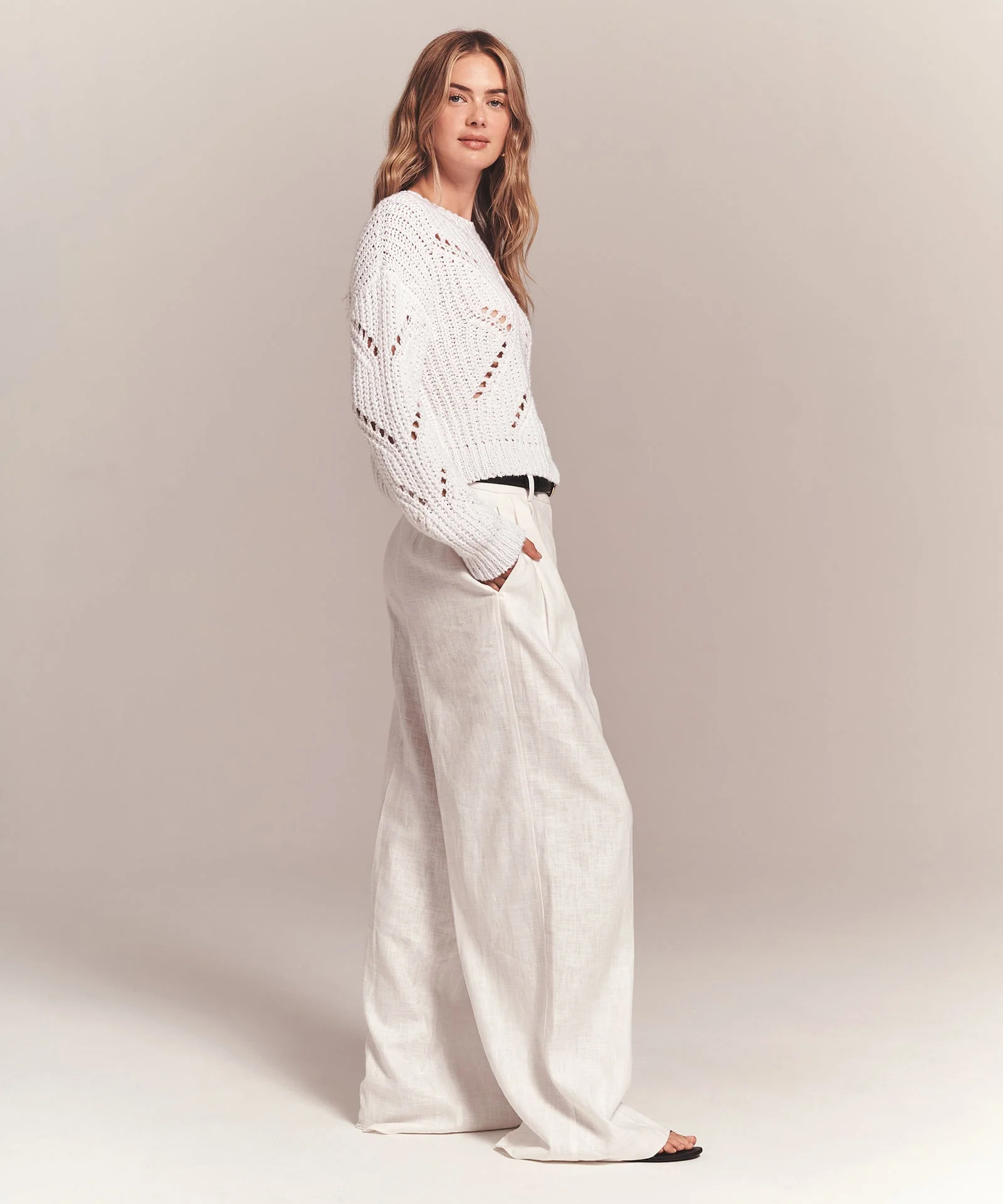 Luxe Chunky Cotton Novelty Pointelle Crew - Image 10