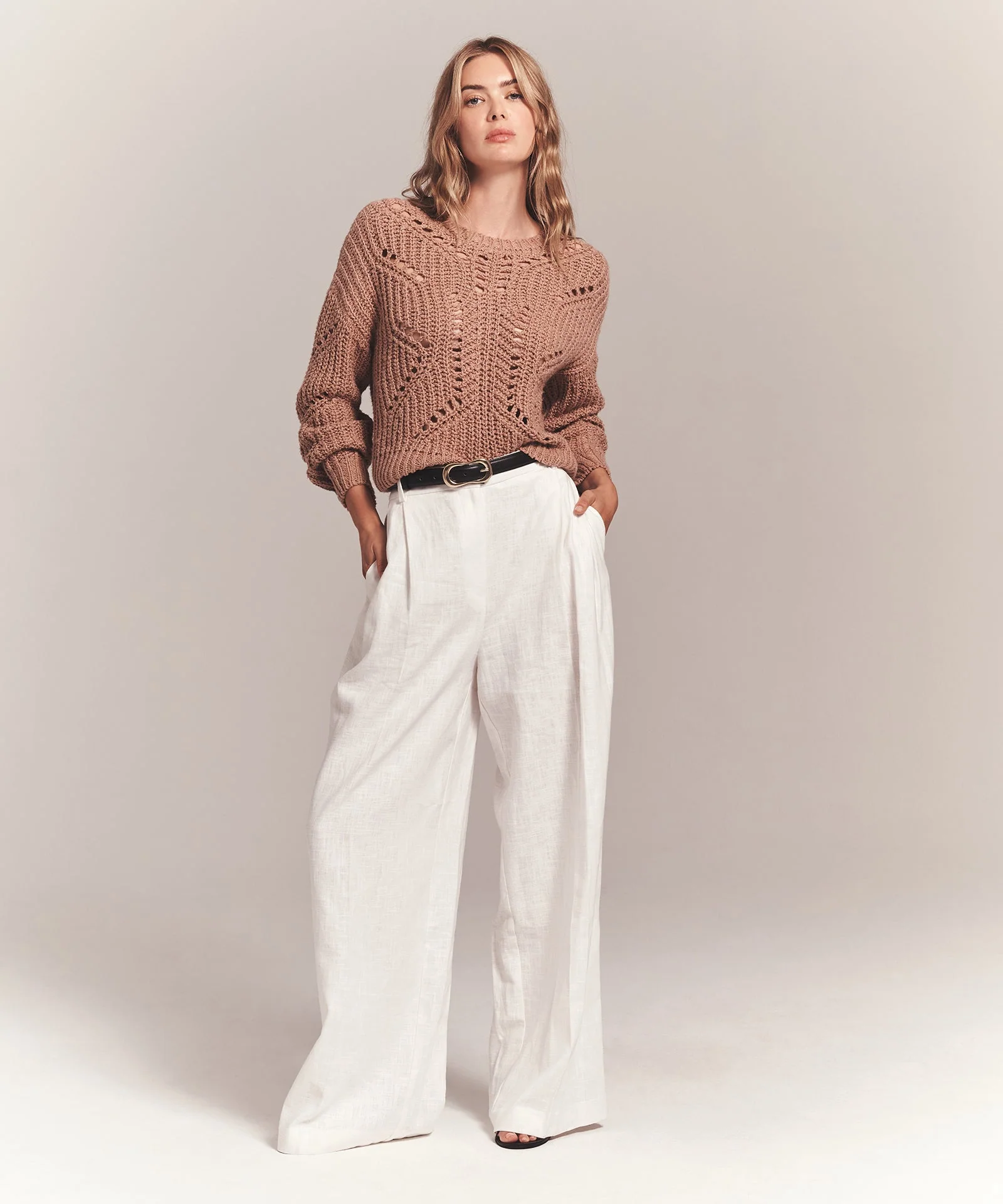 Luxe Chunky Cotton Novelty Pointelle Crew - Image 4