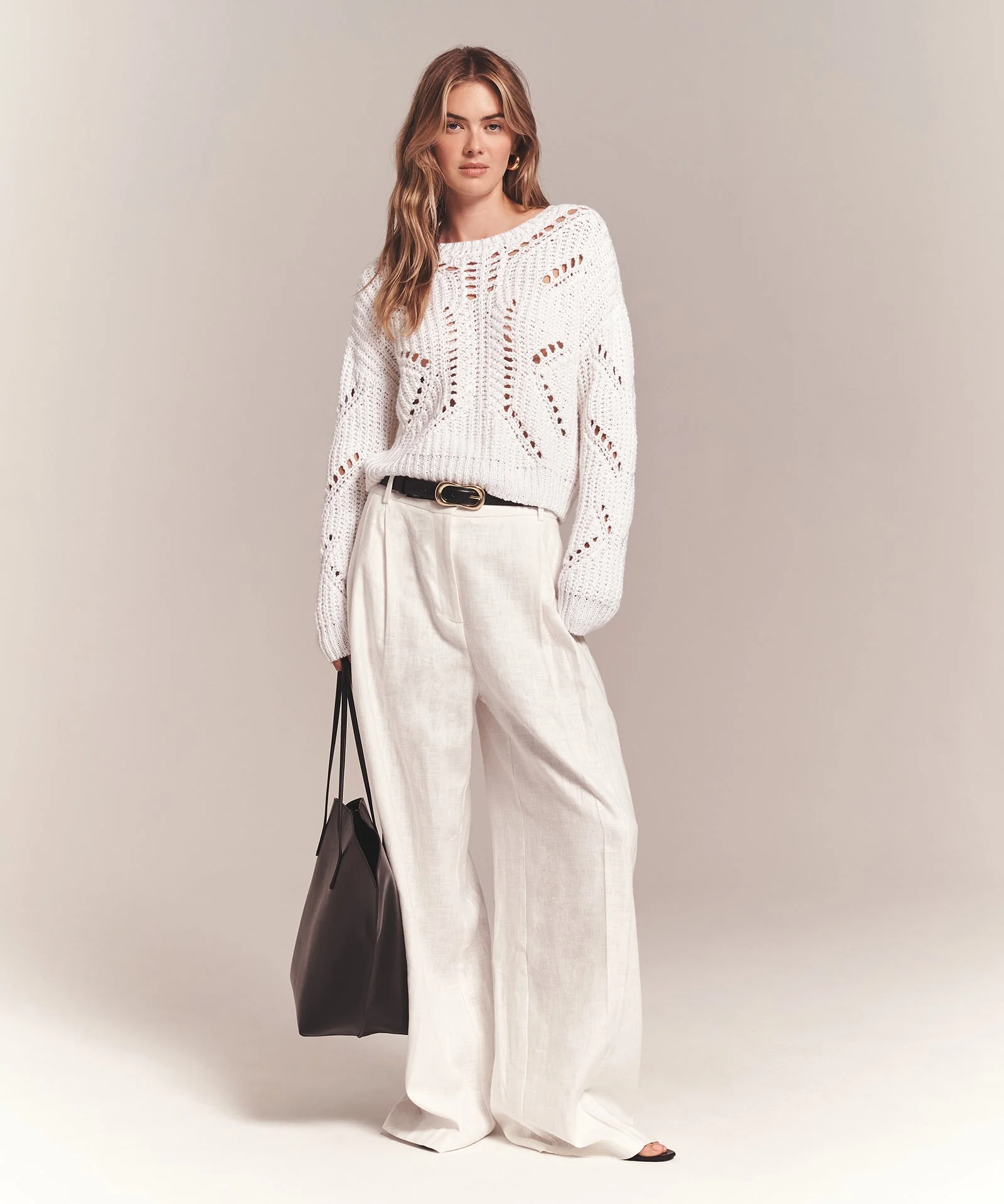 Luxe Chunky Cotton Novelty Pointelle Crew - Image 5