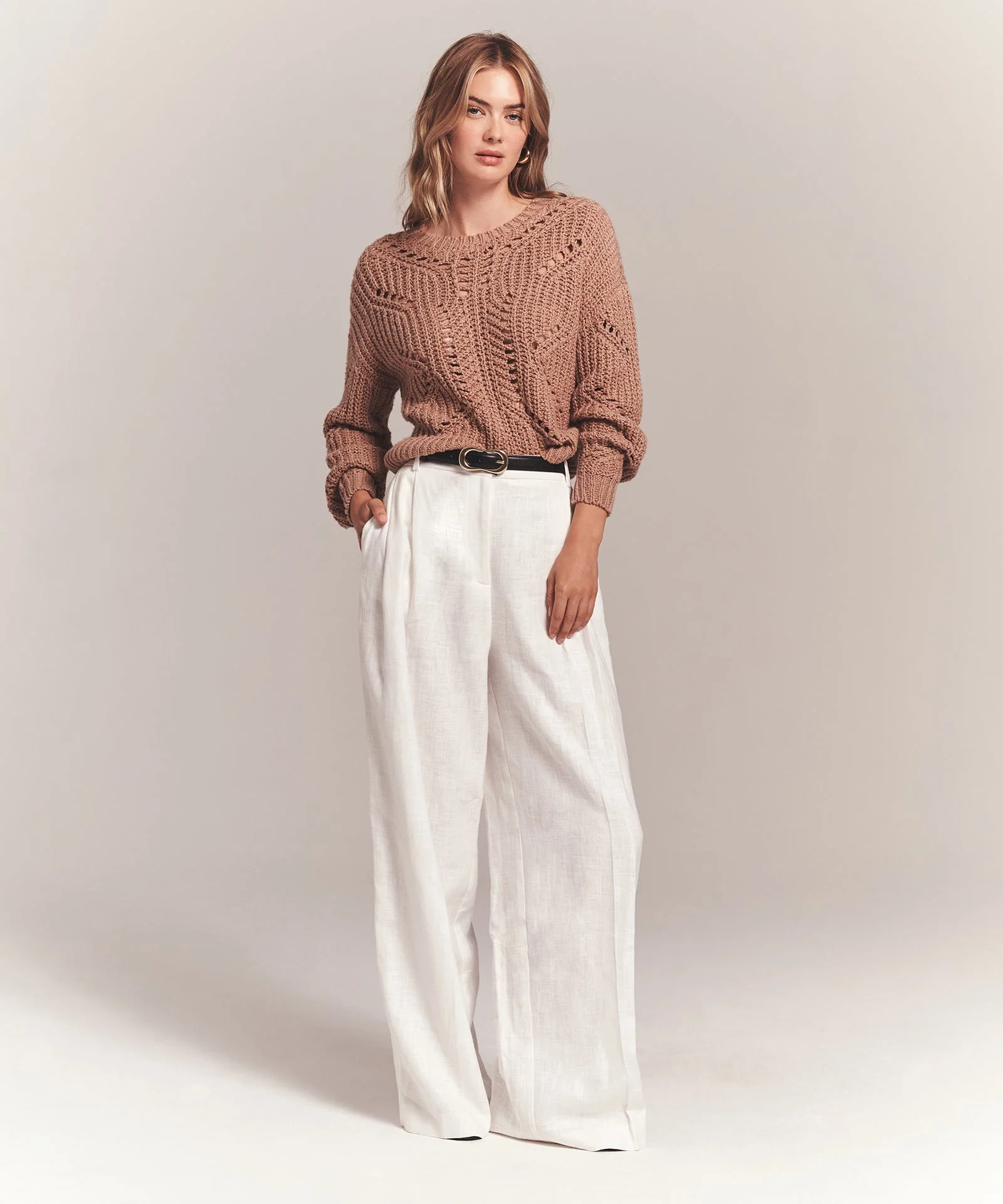 Luxe Chunky Cotton Novelty Pointelle Crew - Image 6