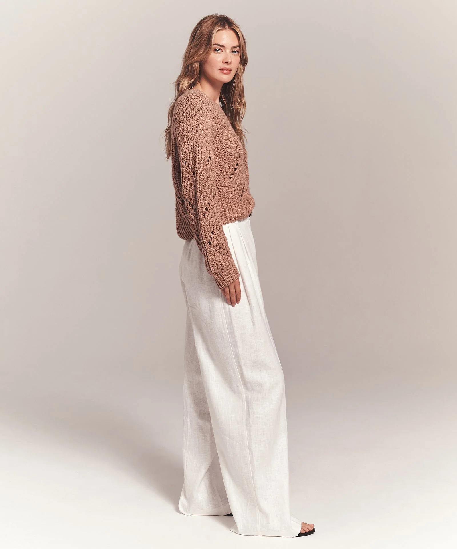Luxe Chunky Cotton Novelty Pointelle Crew - Image 7