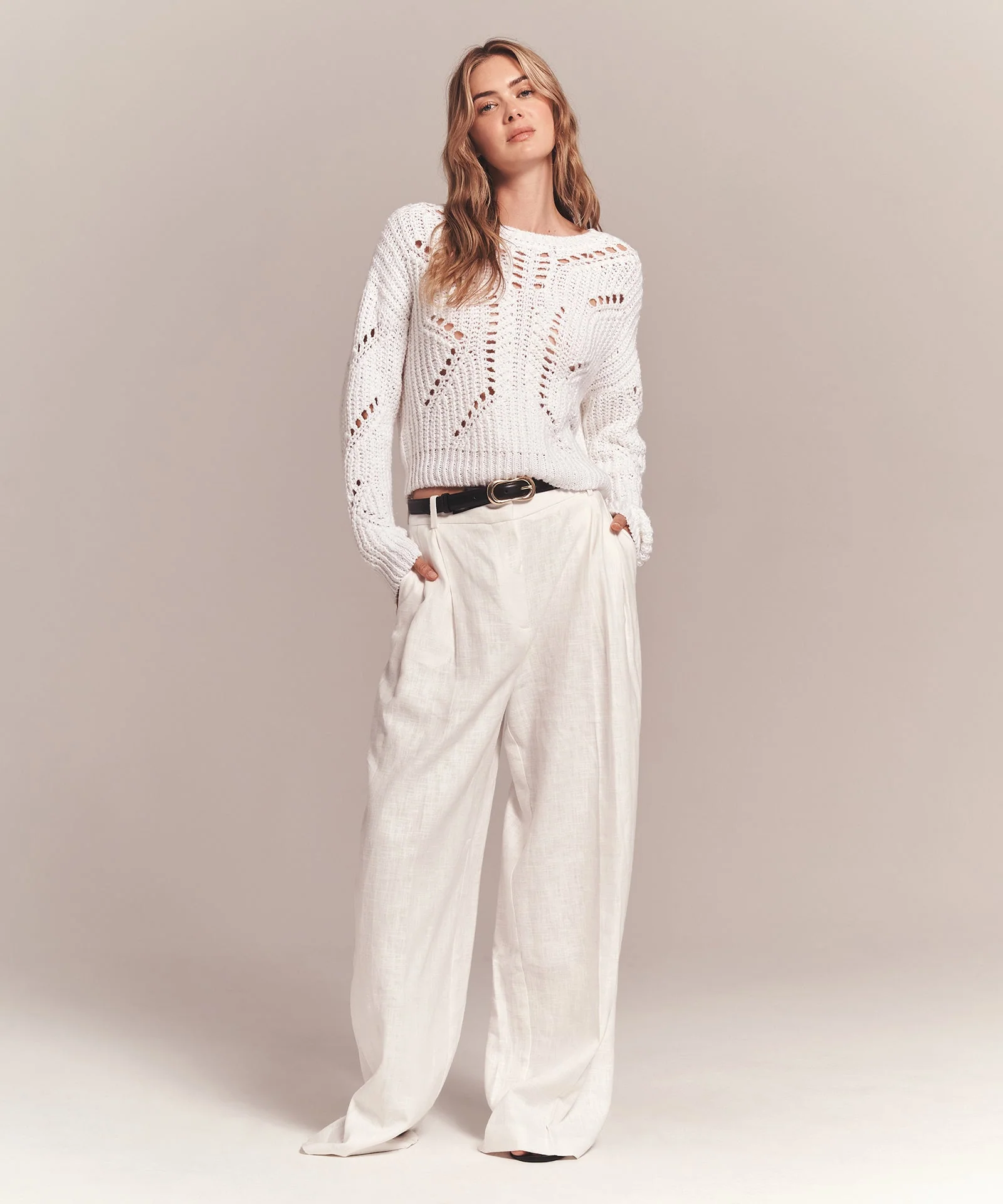 Luxe Chunky Cotton Novelty Pointelle Crew - Image 9