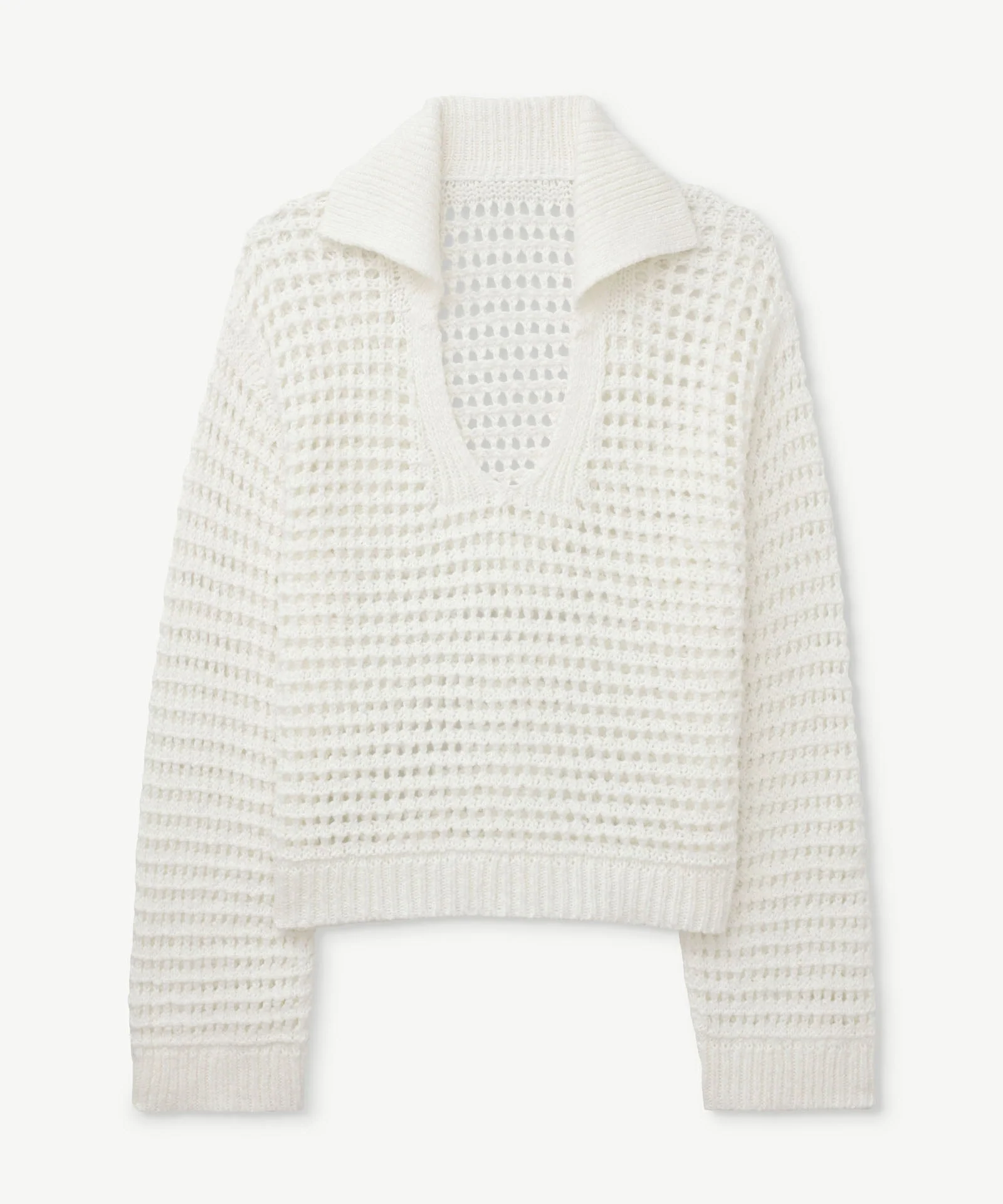 Luxe Chunky Cotton Pointelle Stitch Polo - Image 13