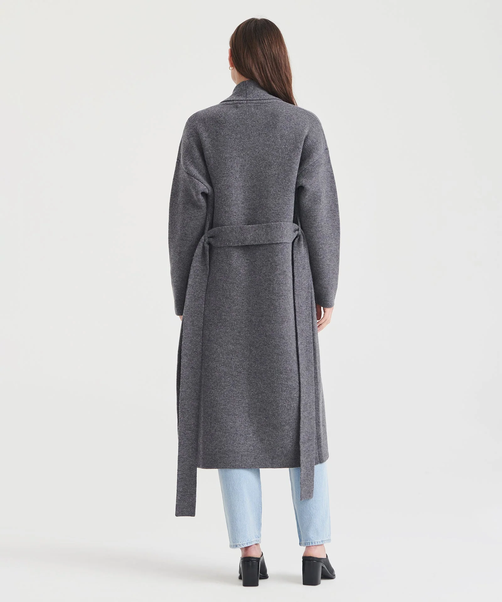 Luxe Merino Cashmere Tie Waist Coat - Image 17