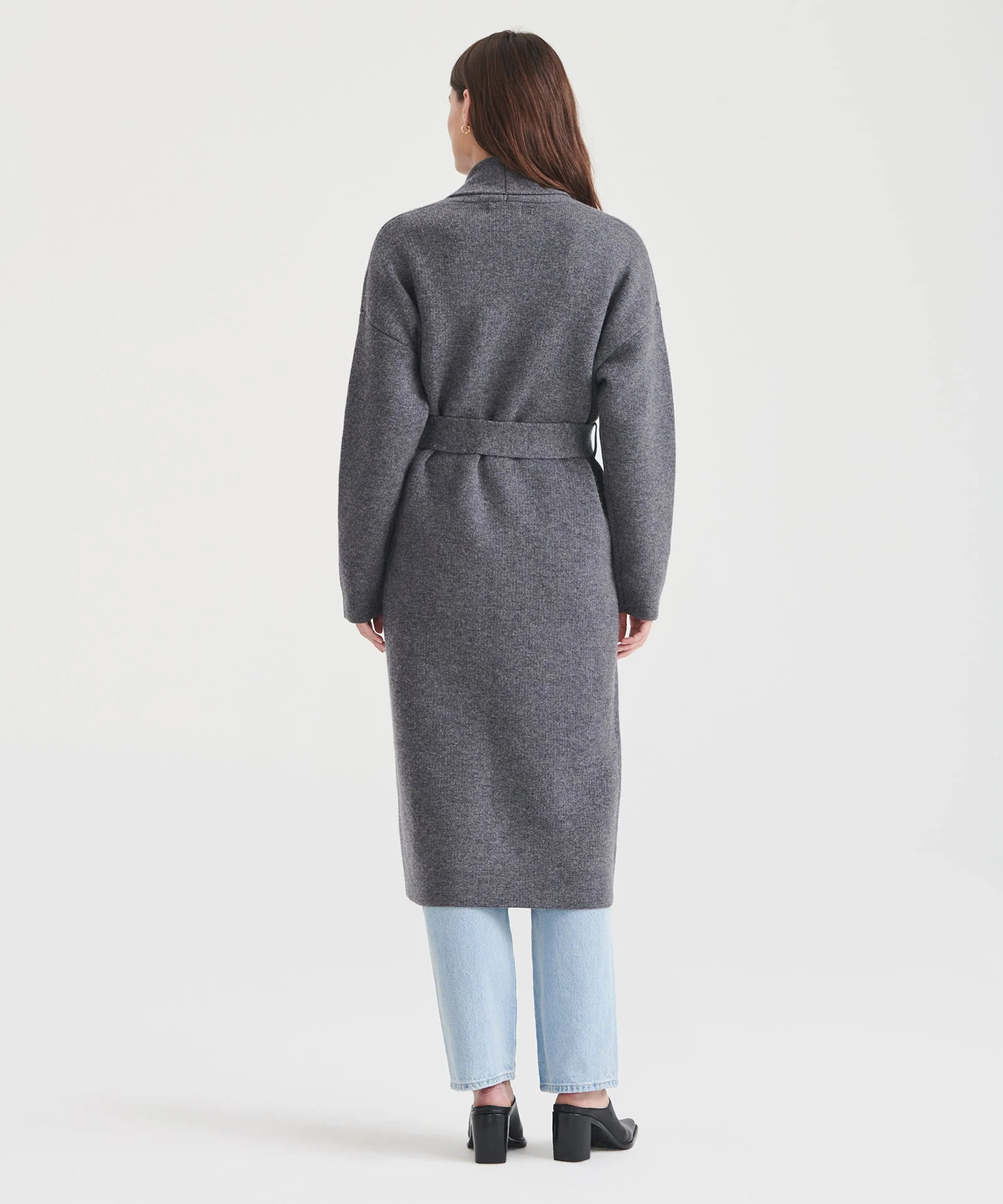 Luxe Merino Cashmere Tie Waist Coat - Image 18