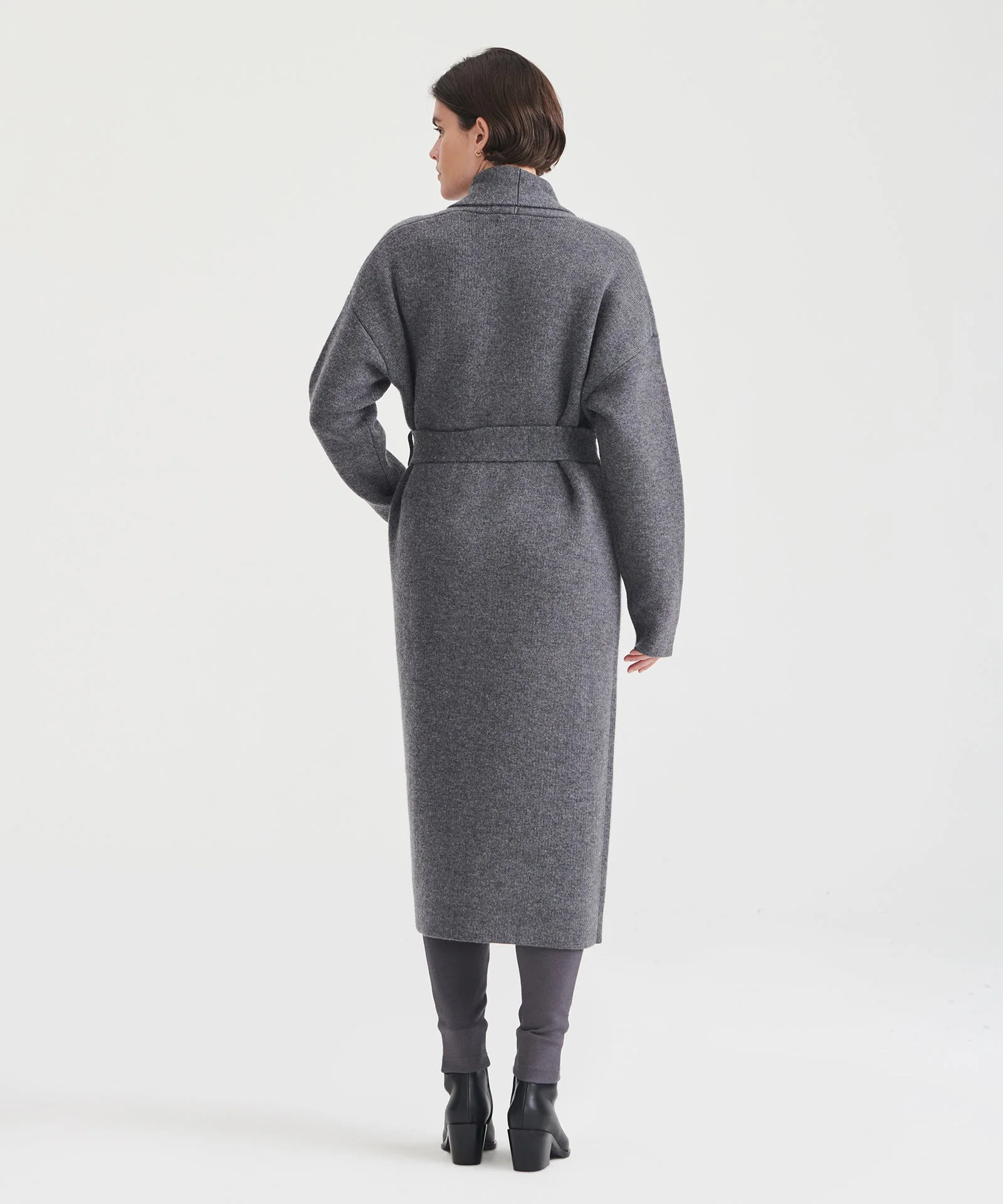 Luxe Merino Cashmere Tie Waist Coat - Image 19