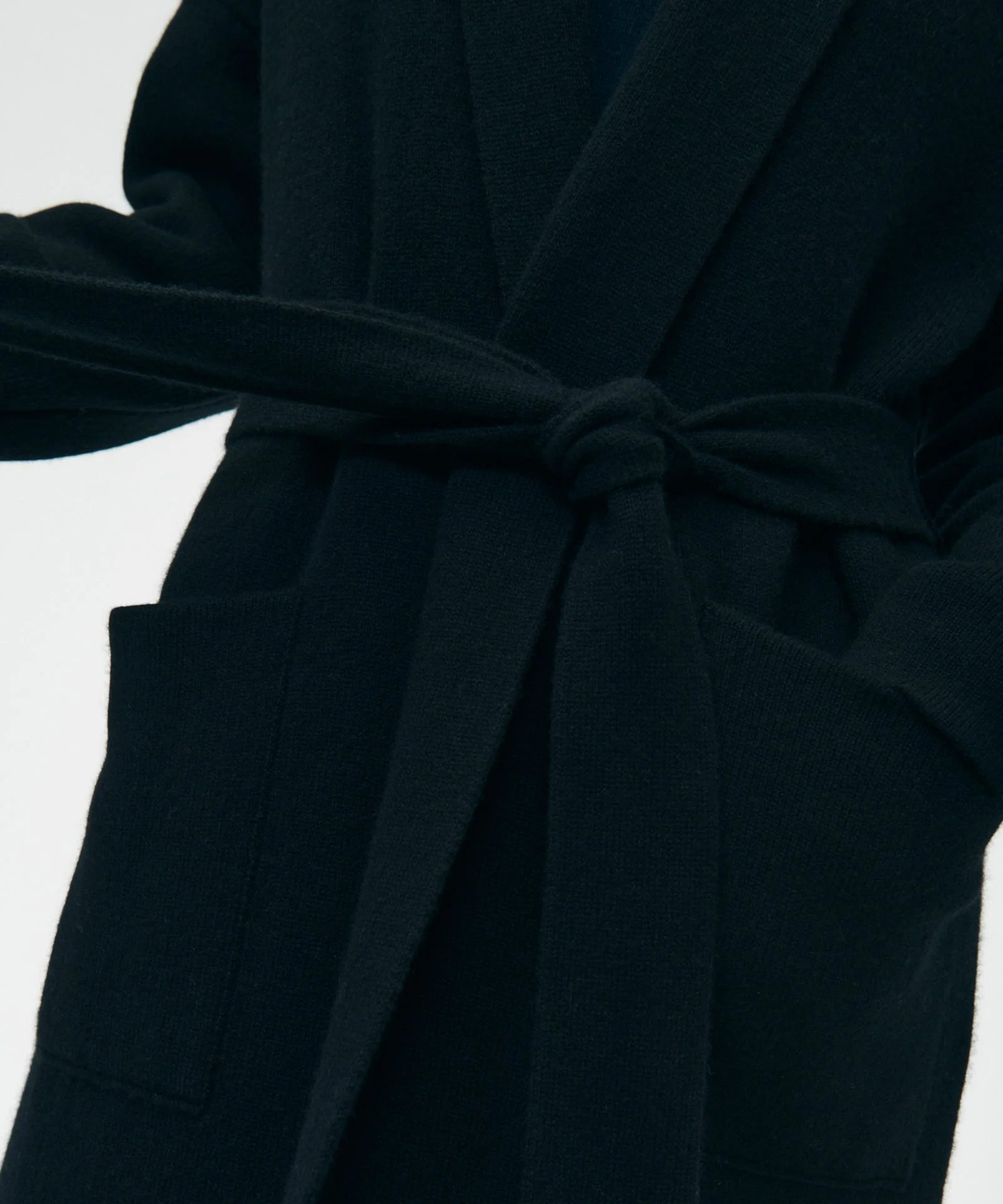 Luxe Merino Cashmere Tie Waist Coat - Image 7