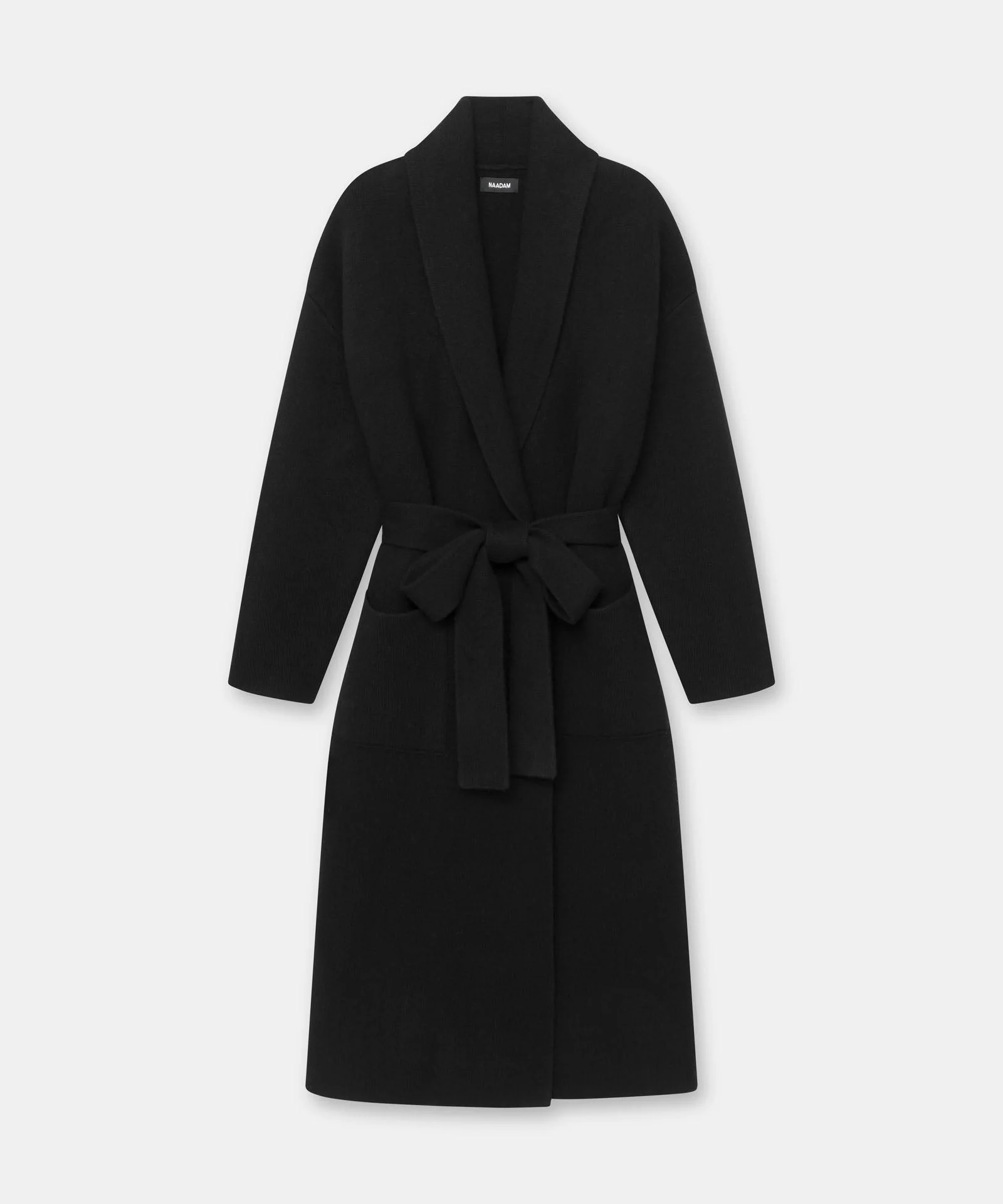 Luxe Merino Cashmere Tie Waist Coat - Image 9
