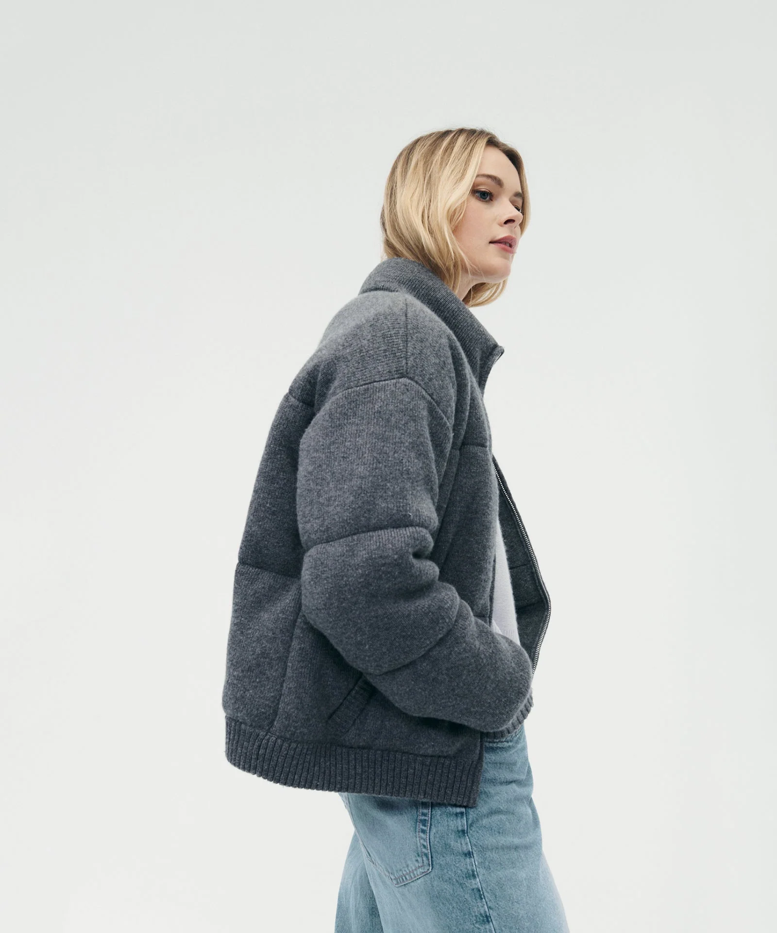 Merino Cashmere Puffer Jacket - Image 6